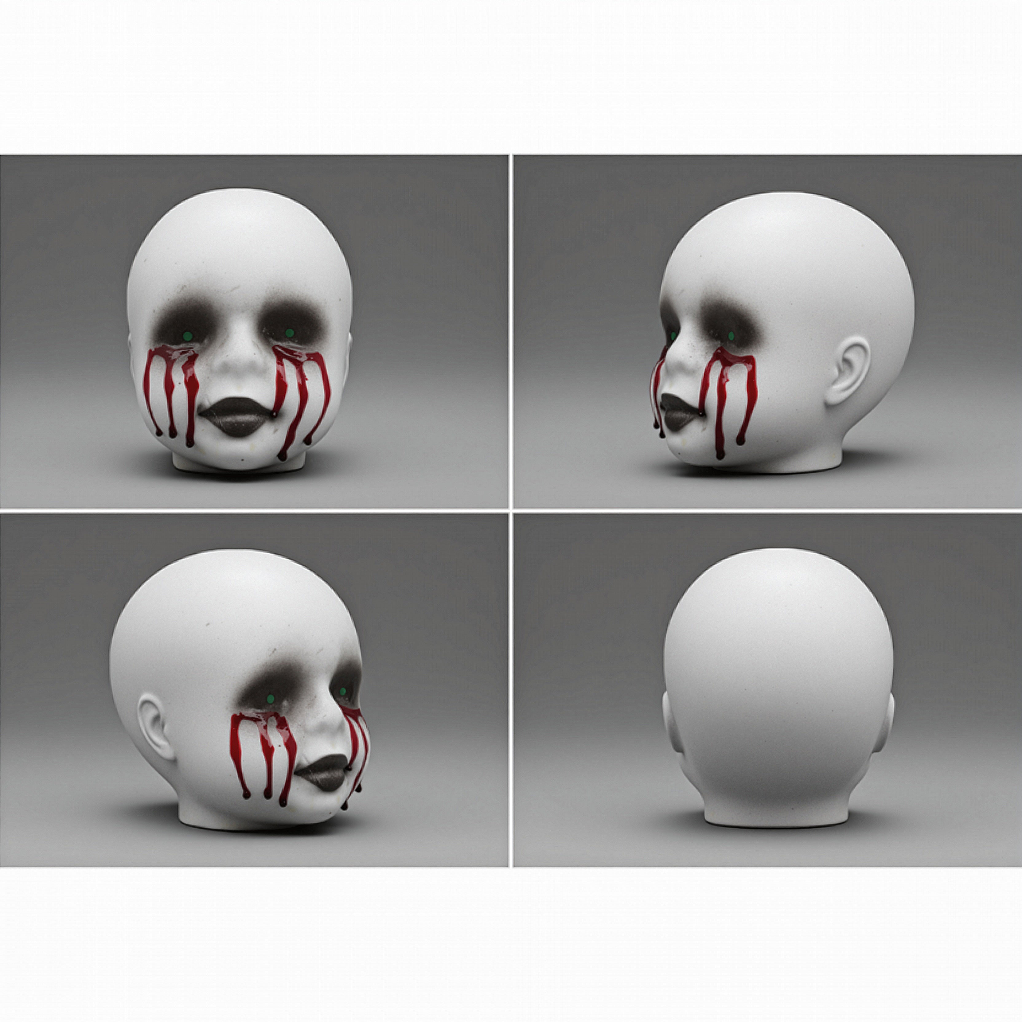 Doll Head Bloody Tears 1pc