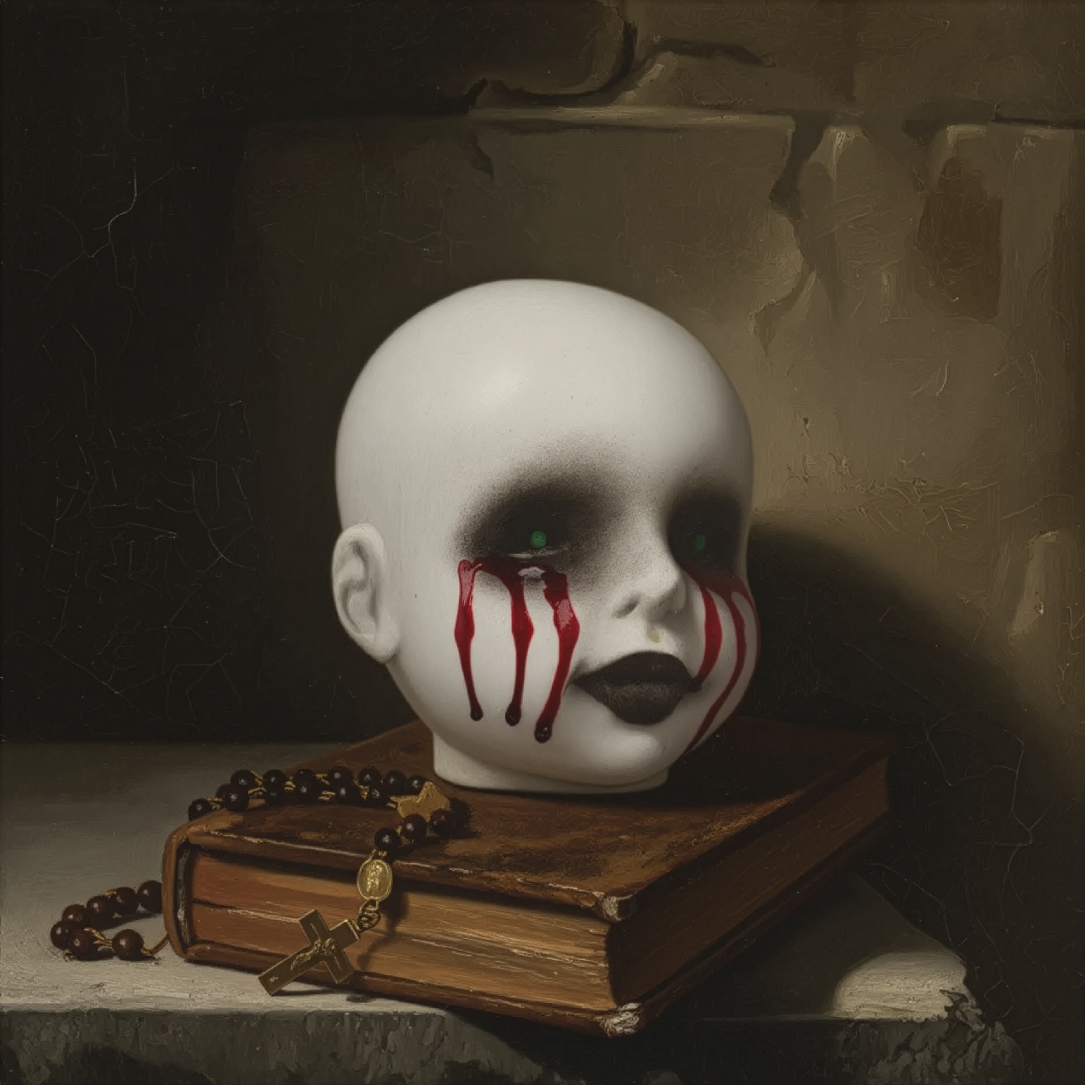 Doll Head Bloody Tears 1pc