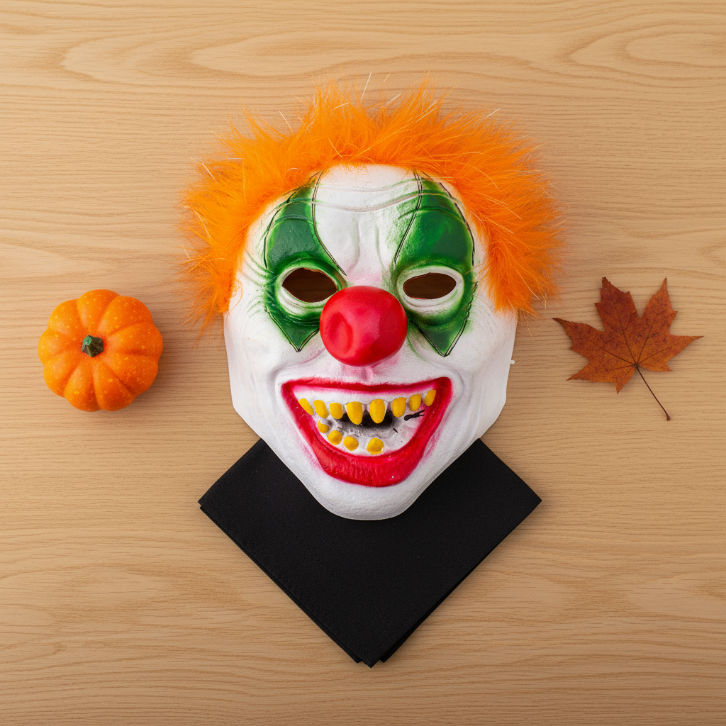 Halloween Mask Bulging Eye Joker Assorted Colours 1pc