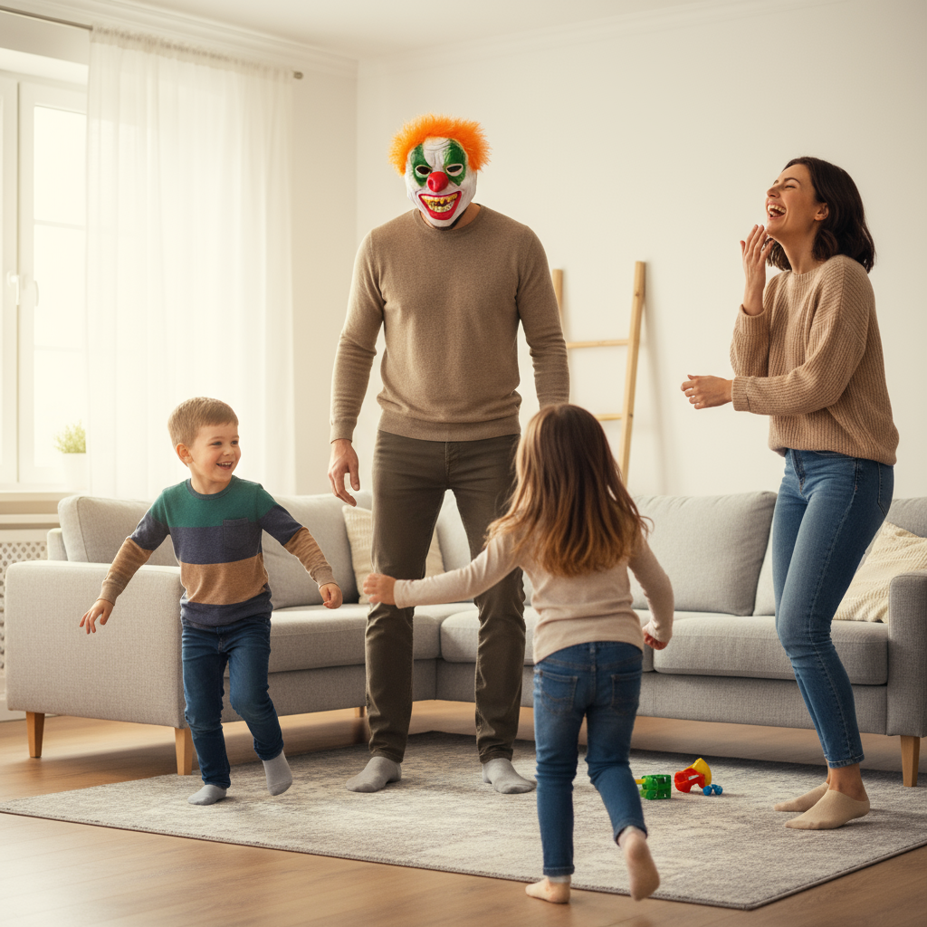 Halloween Mask Bulging Eye Joker Assorted Colours 1pc