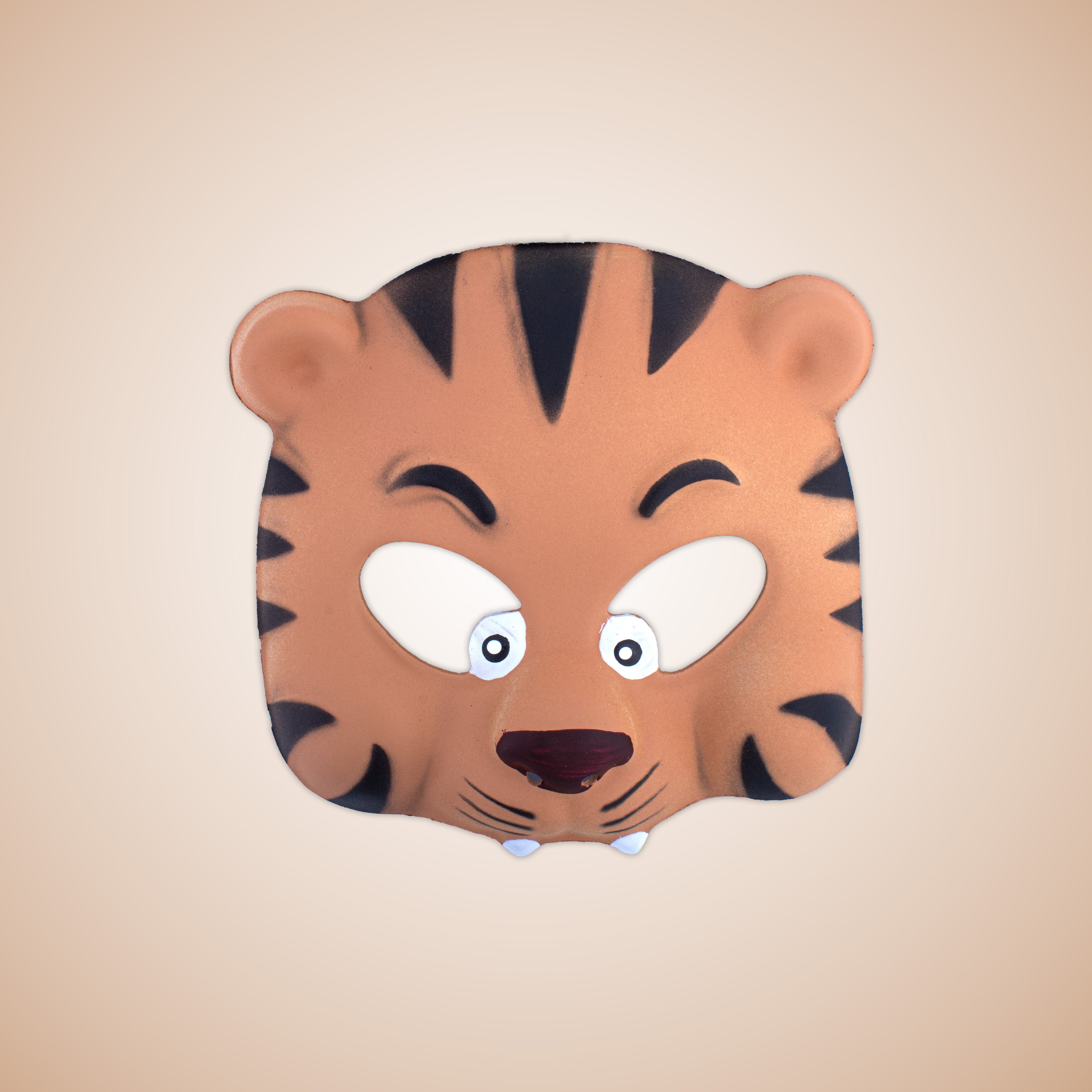 Halloween Spooky Tiger Half Mask Assorted colours 1pc