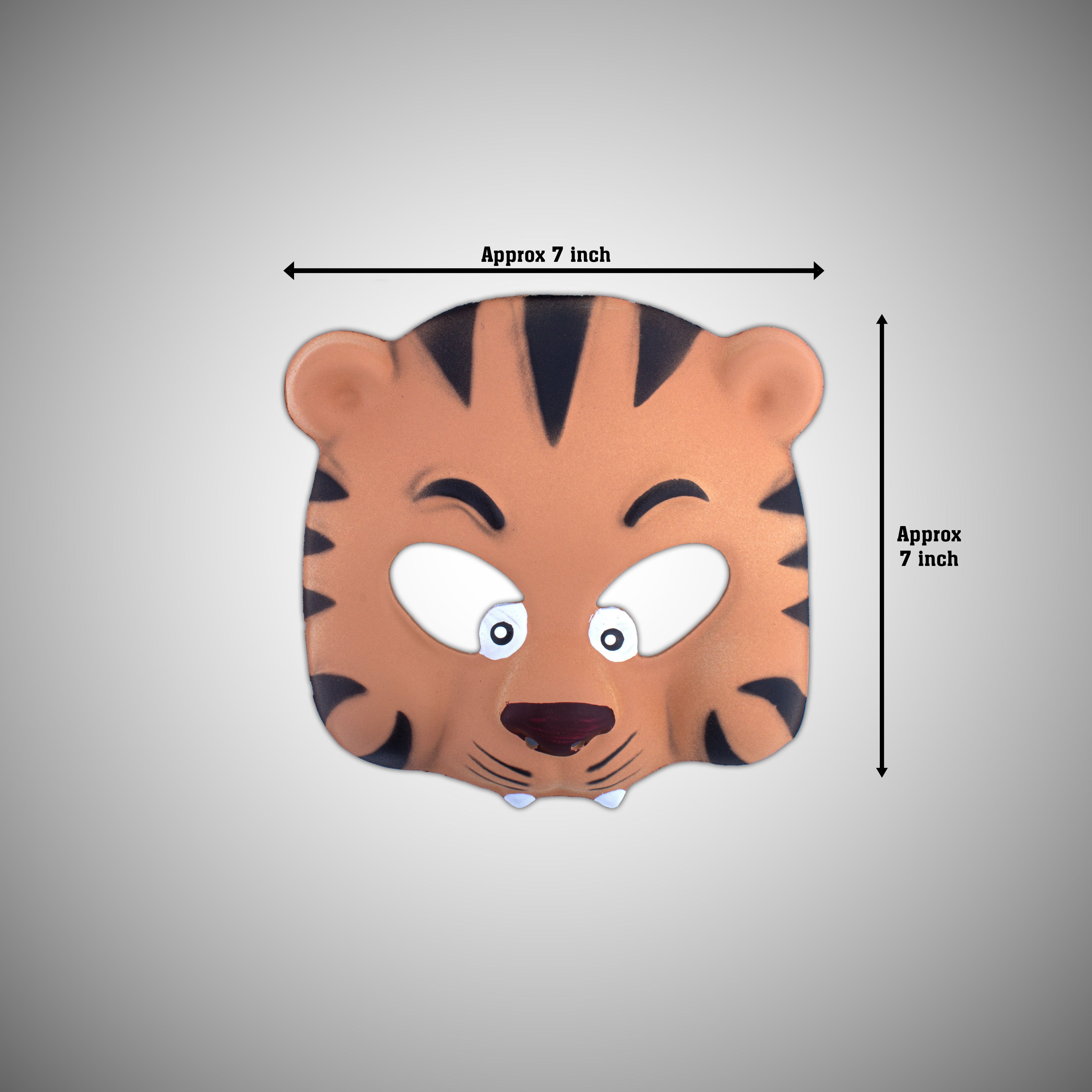 Halloween Spooky Tiger Half Mask Assorted colours 1pc