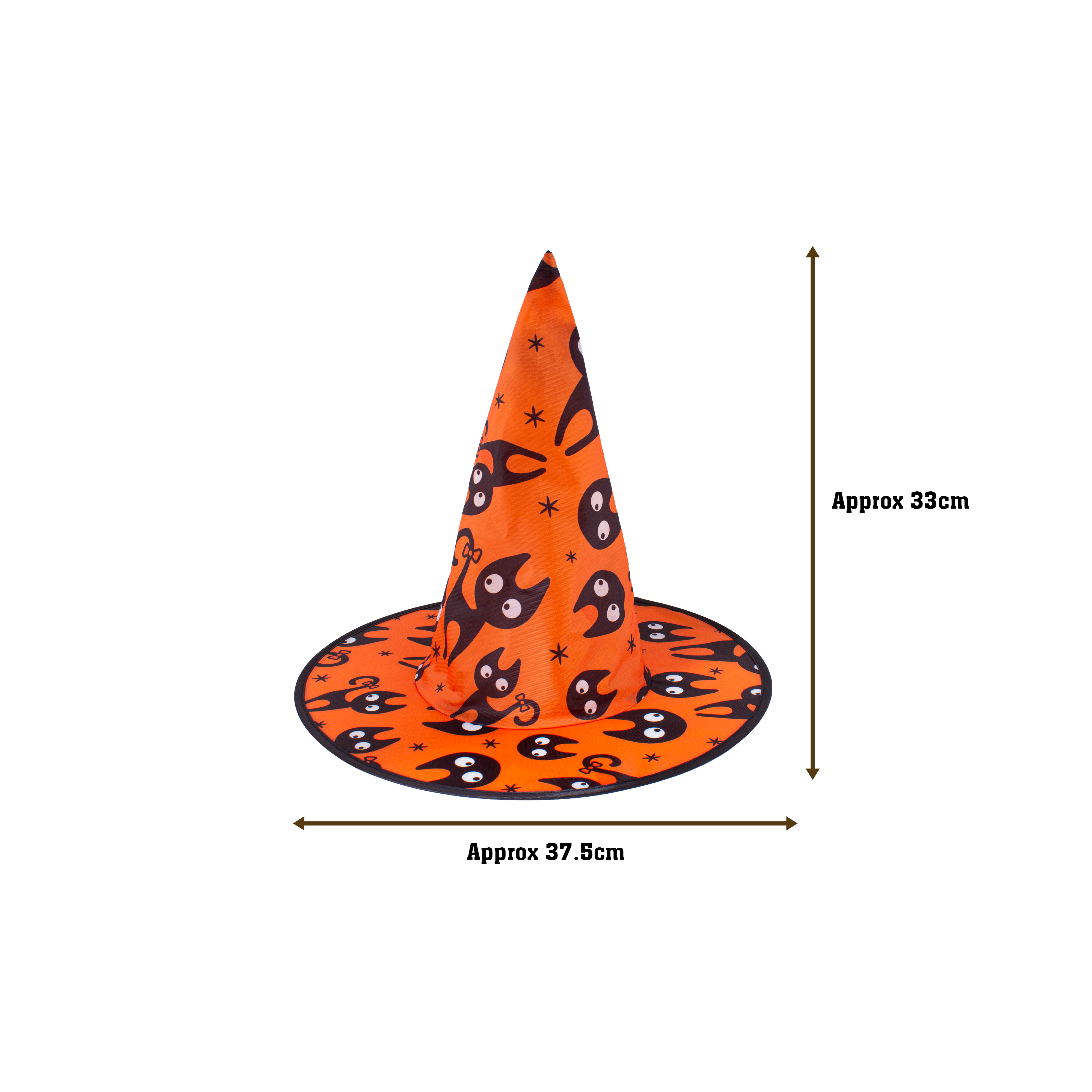 Witch Hat Spooky cat Orange 1pc