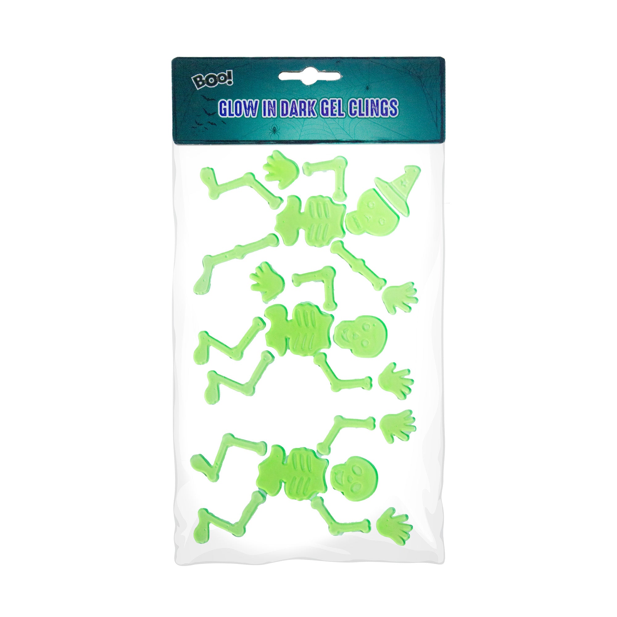 Glow-in-the-dark Gel Cling Skeleton 1pc