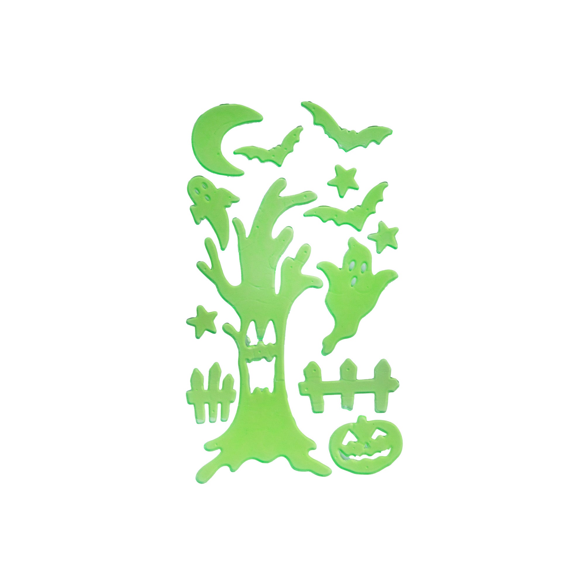 Glow-in-the-dark Gel Cling Scary Night 1pc