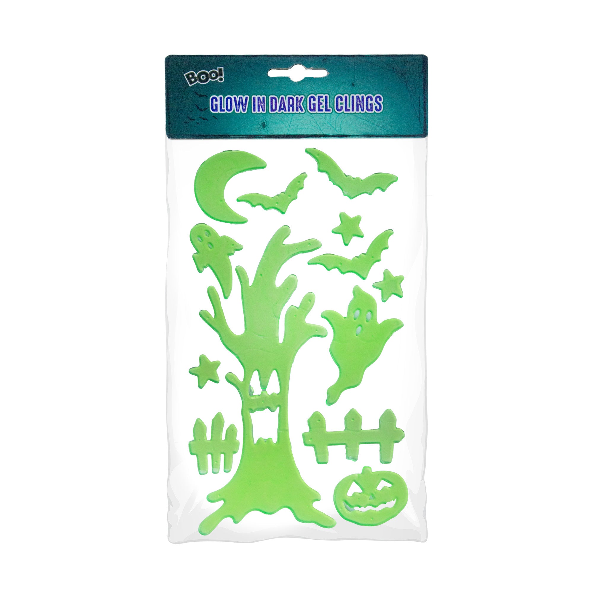 Glow-in-the-dark Gel Cling Scary Night 1pc