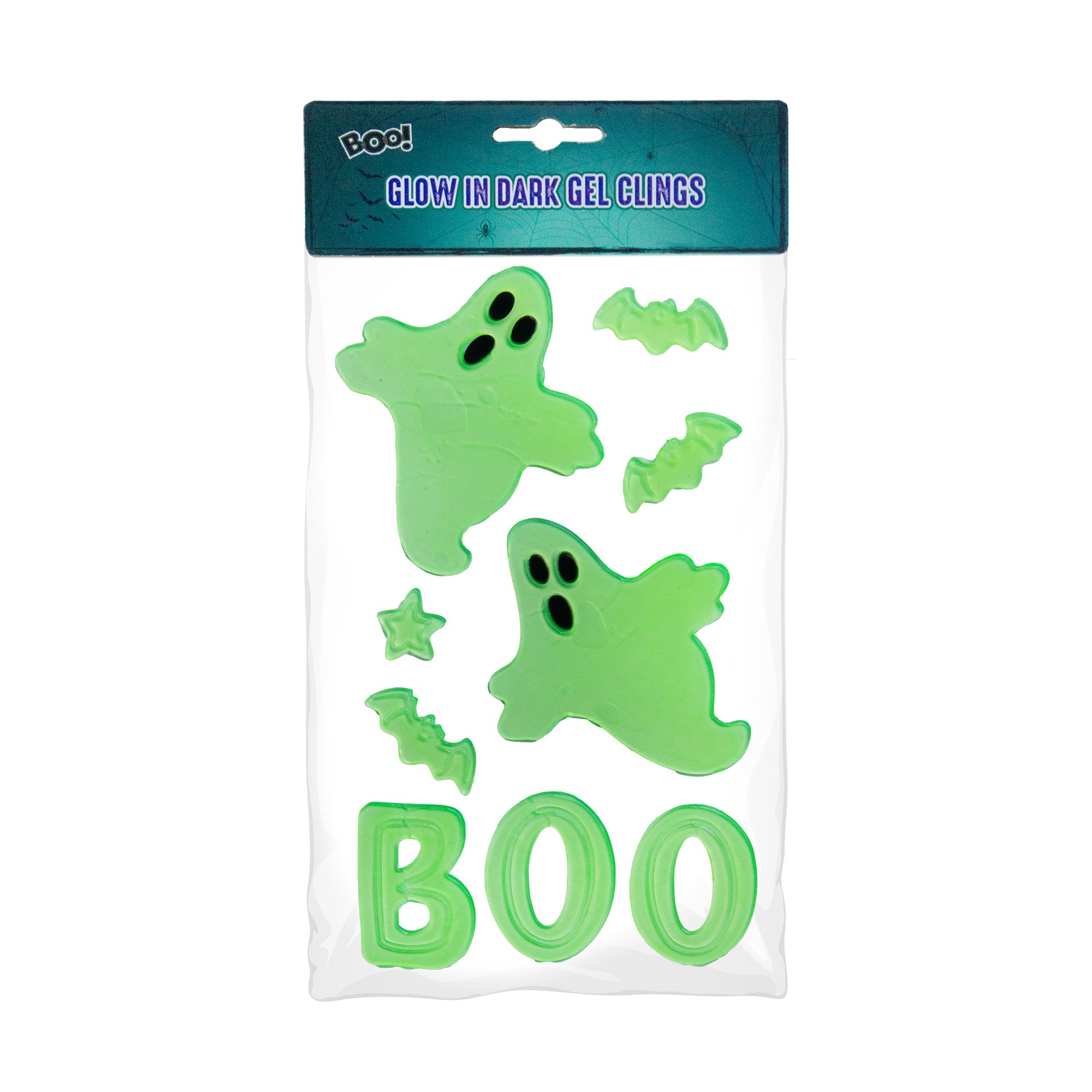 Glow-in-the-dark Gel Cling Ghost Boo 1pc