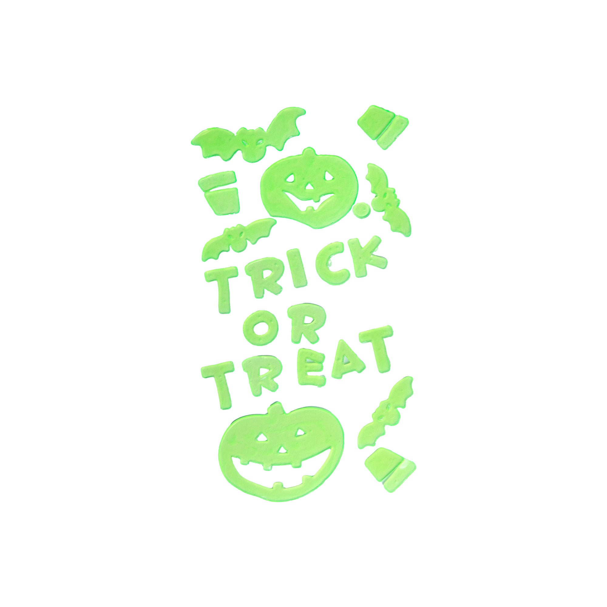 Glow-in-the-dark Gel Cling Trick or treat 1pc