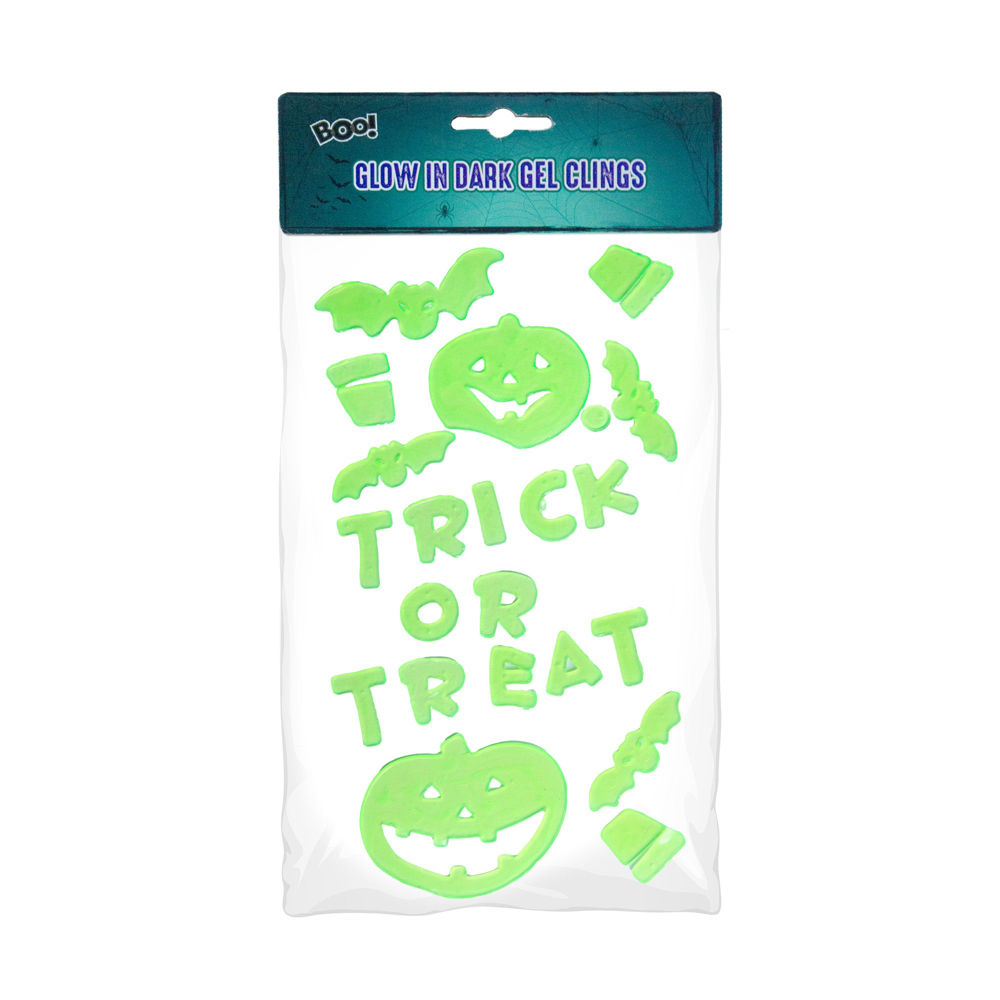 Glow-in-the-dark Gel Cling Trick or treat 1pc