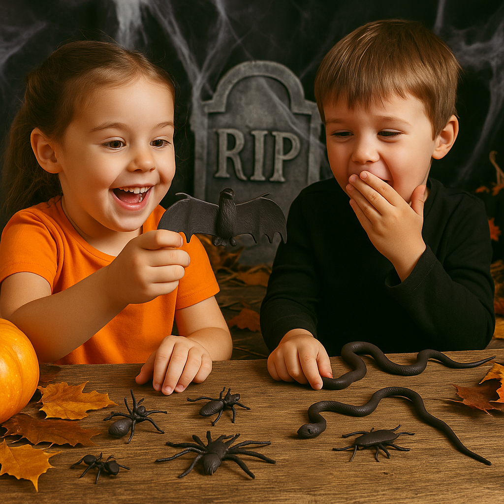 Creepy Crawlies Bugs & Bat 6pc pack