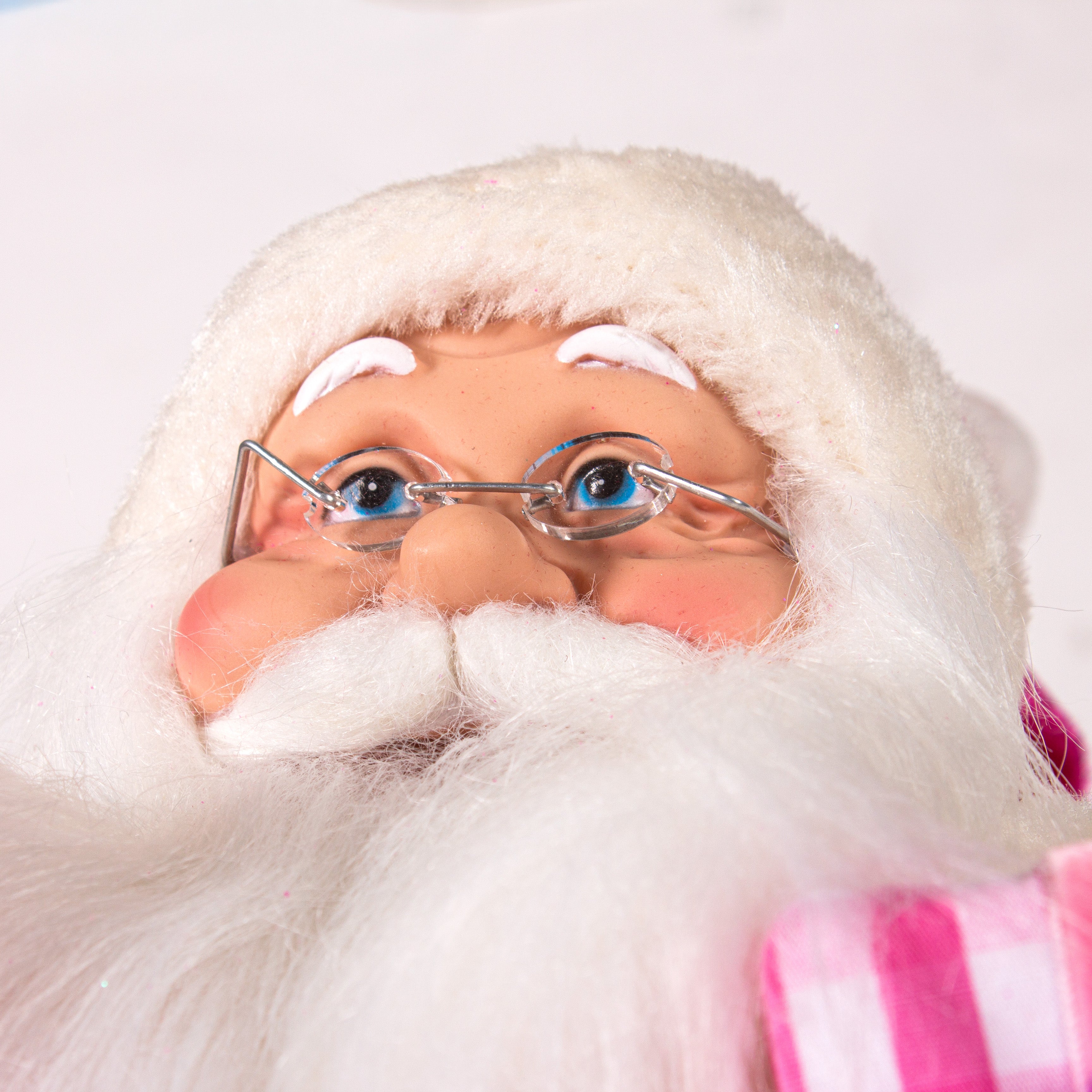 Santa Figurine With Tree Pink 45cm 1pc