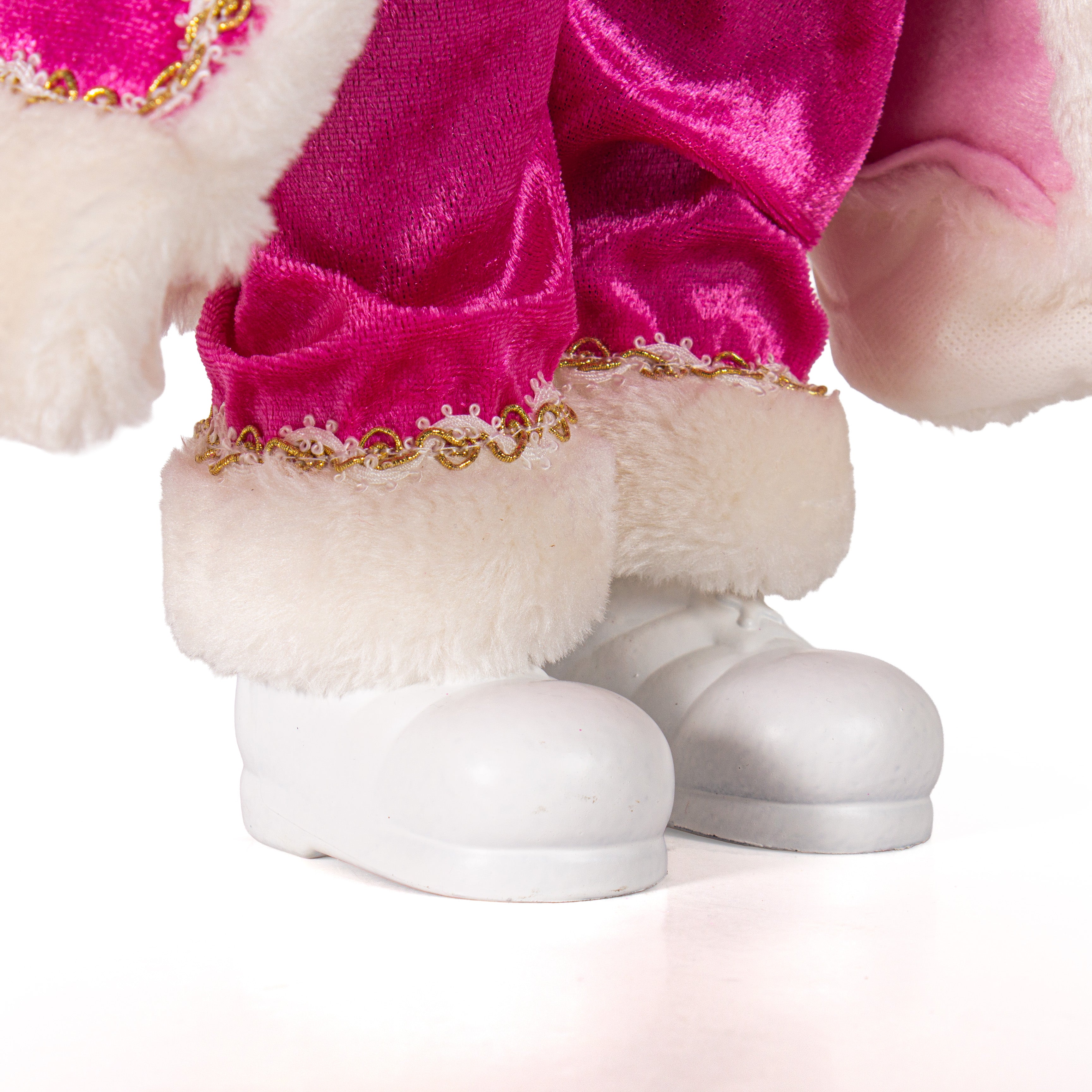 Santa Figurine With Tree Pink 45cm 1pc
