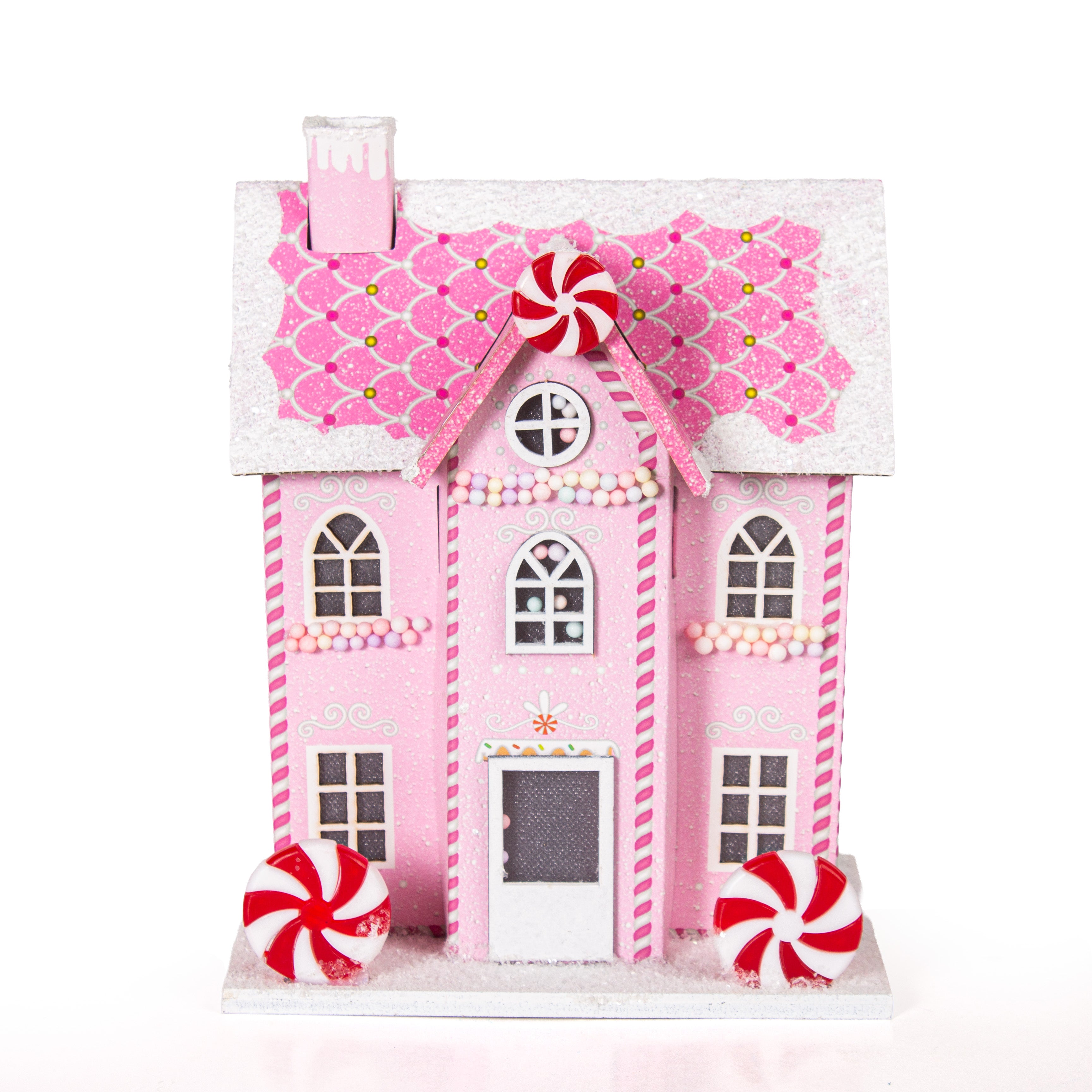 Peppermint Candy House Pink 15.5 X 12 X 21cm 1pc
