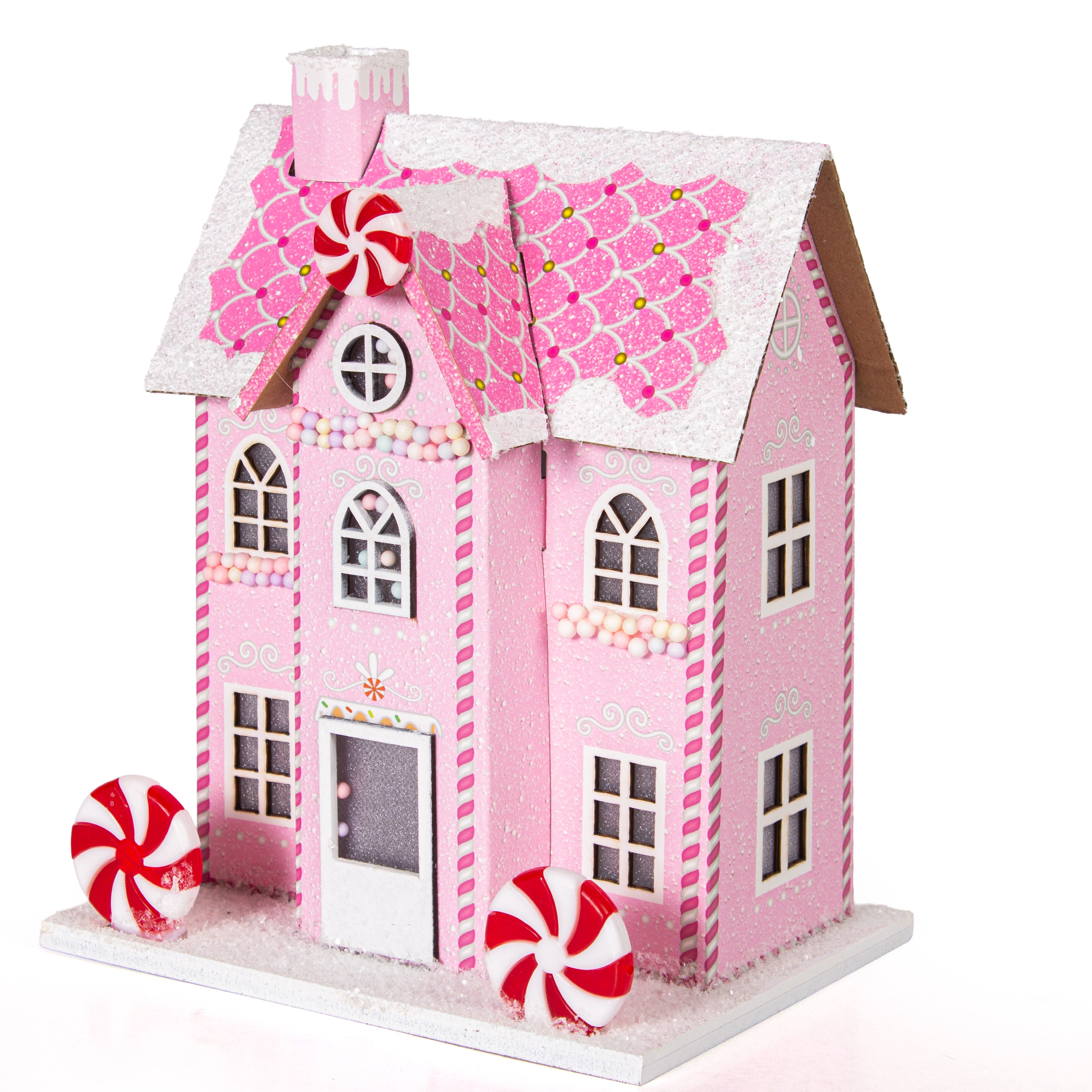 Peppermint Candy House Pink 15.5 X 12 X 21cm 1pc