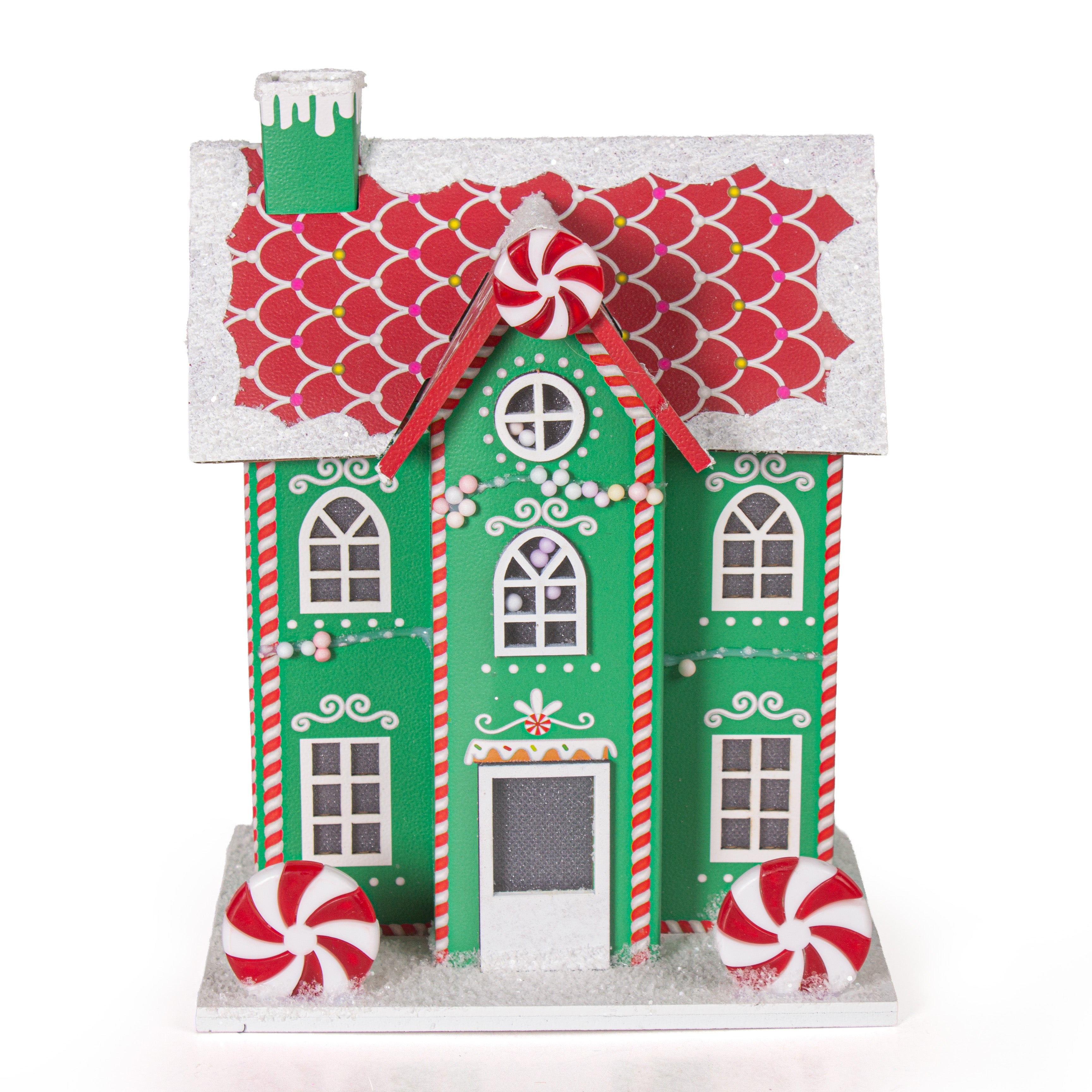 Peppermint Candy House Green 15.5 X 12 X 21cm 1pc