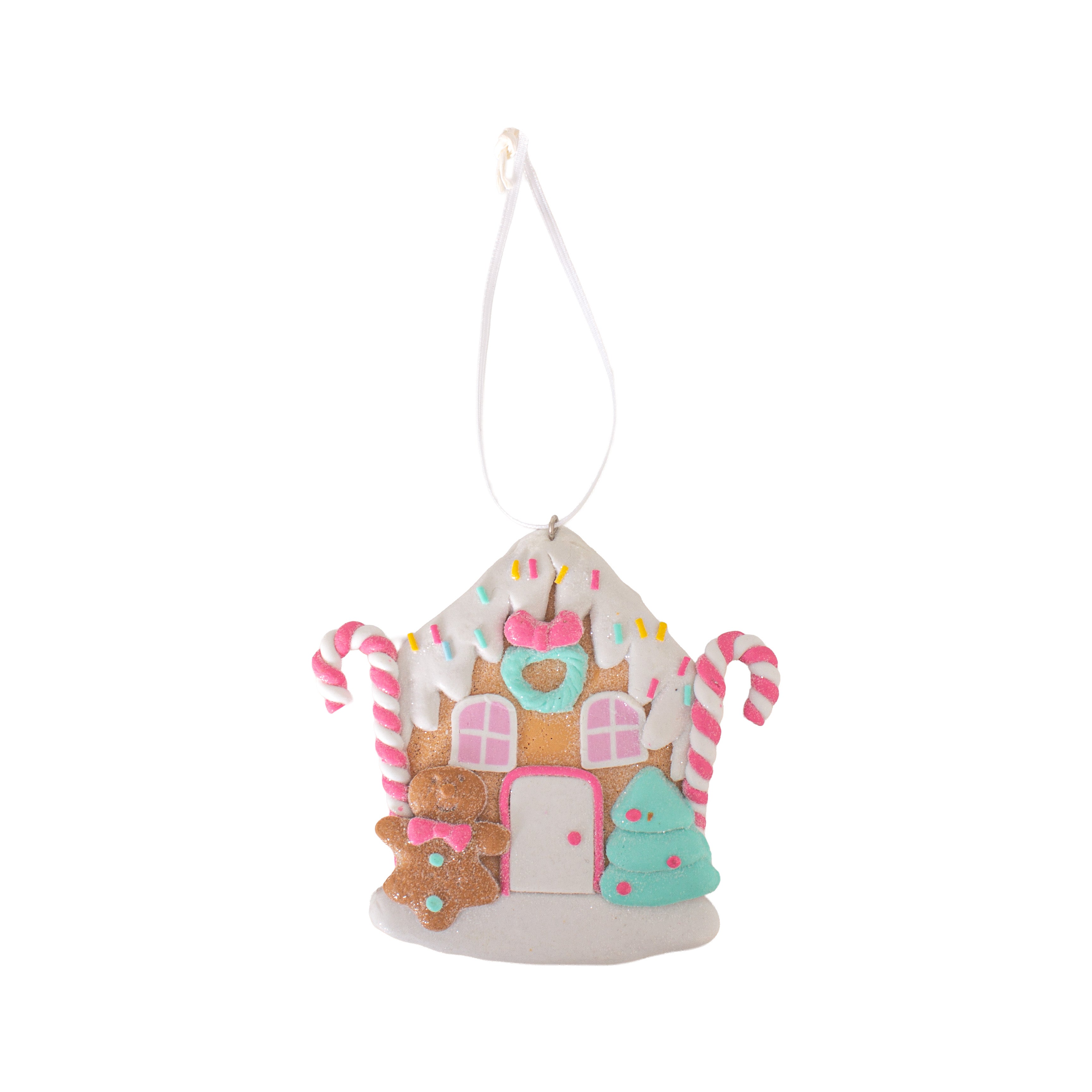 Hanging Gingerbread House Gingerbread & Tree 10cm 1pc