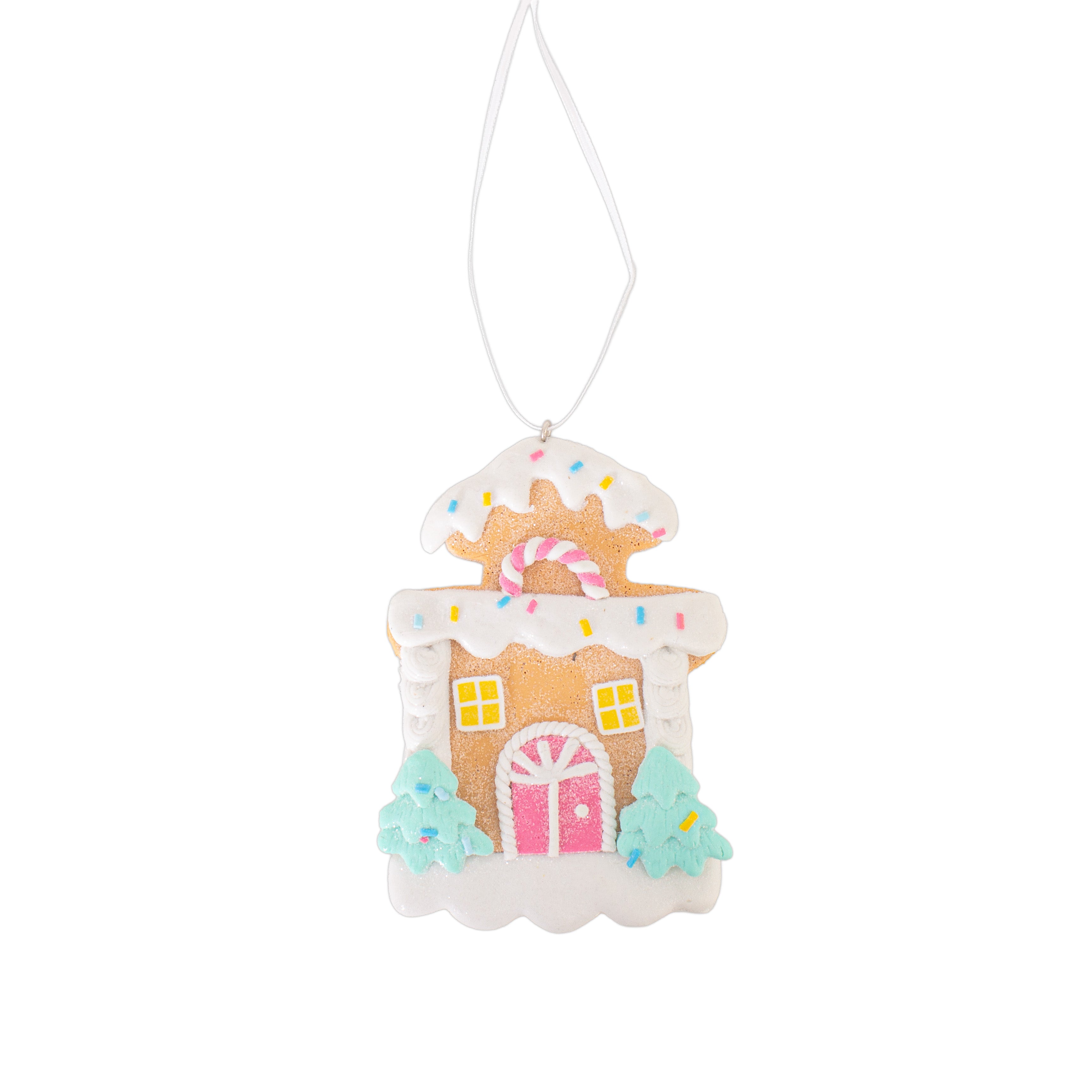 Hanging Gingerbread House Tree 10cm 1pc