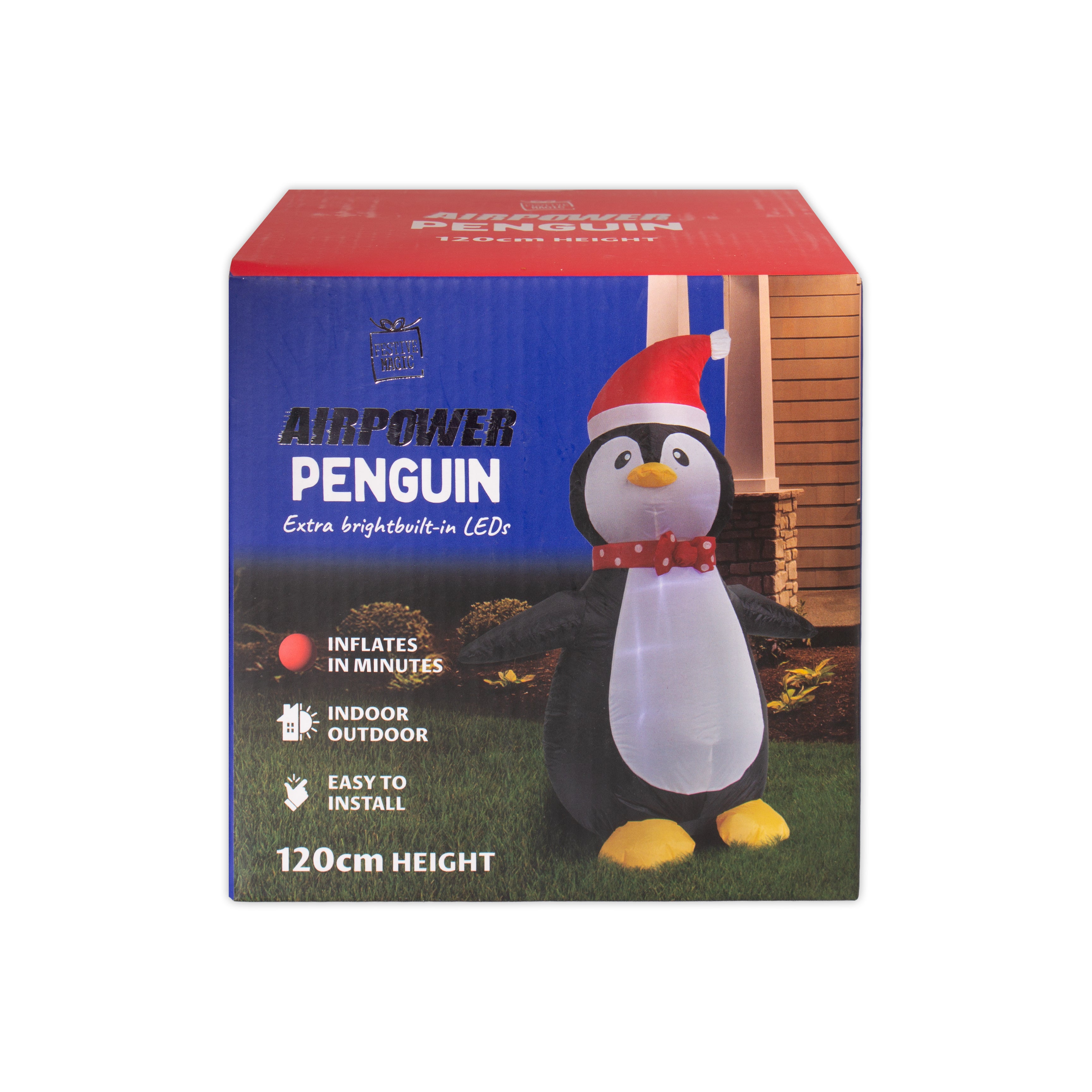 Inflatable Christmas Decoration Electric Air Power Blow Up With Light Penguin 120cm 1pc