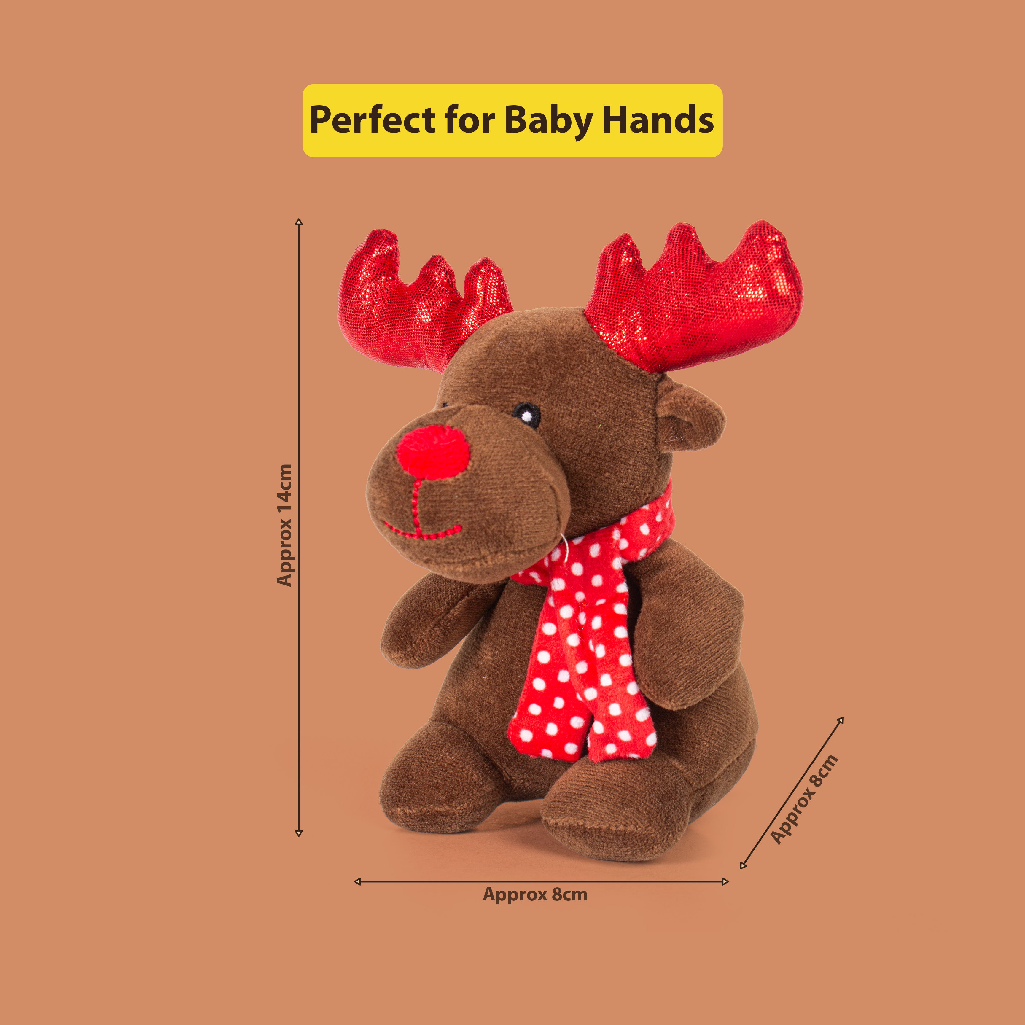 Christmas Soft Toys Moose 8 X 8 X 14cm 1pc