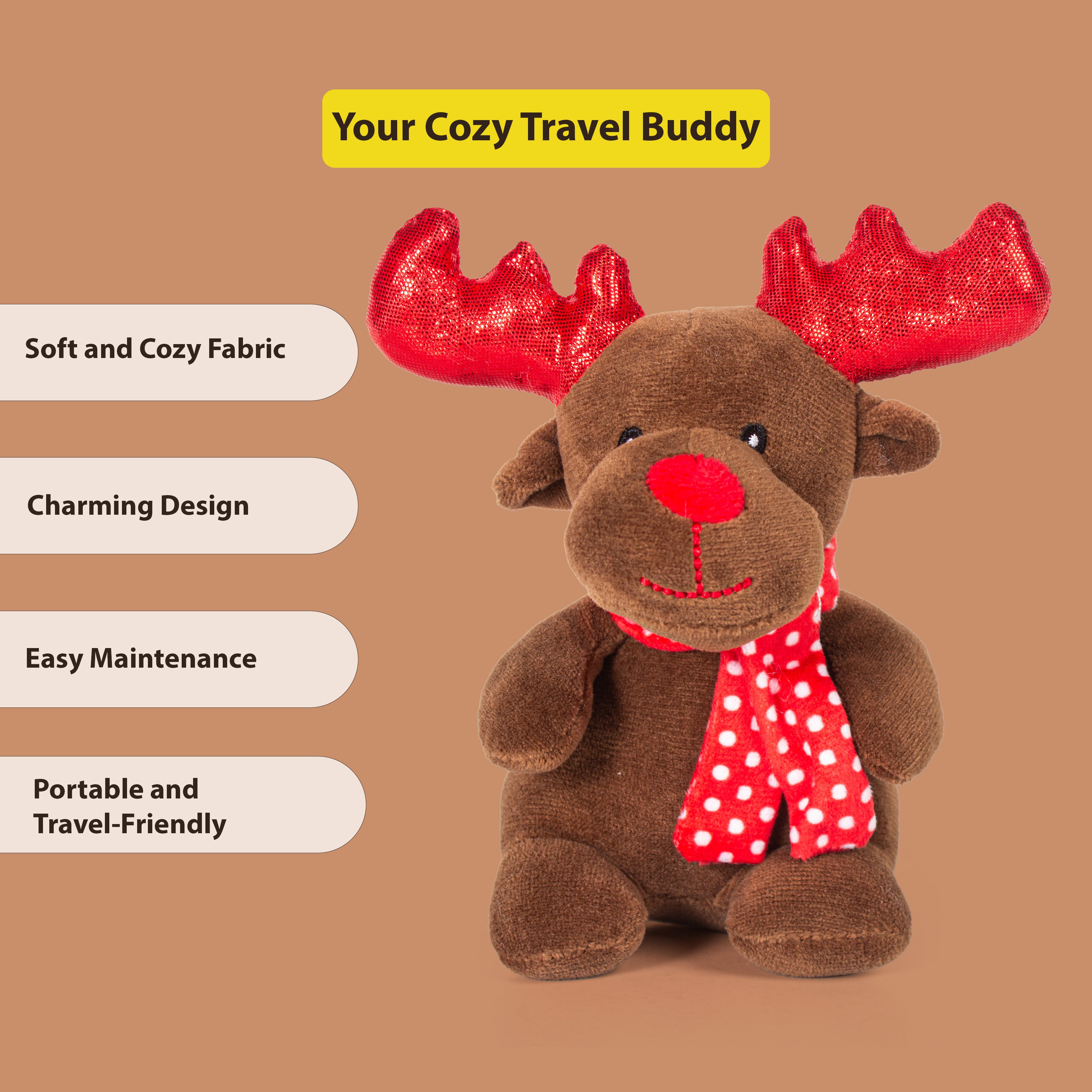 Christmas Soft Toys Moose 8 X 8 X 14cm 1pc