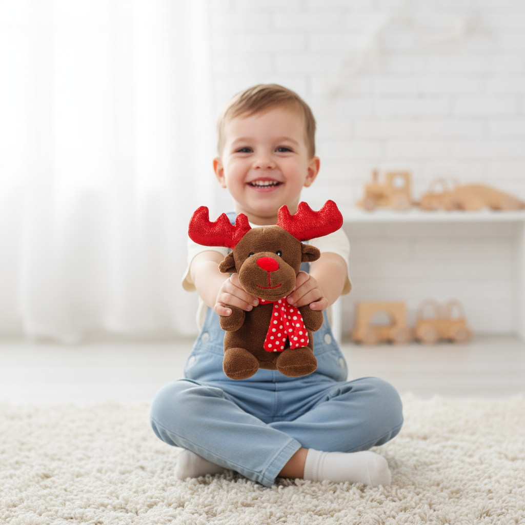 Christmas Soft Toys Moose 8 X 8 X 14cm 1pc