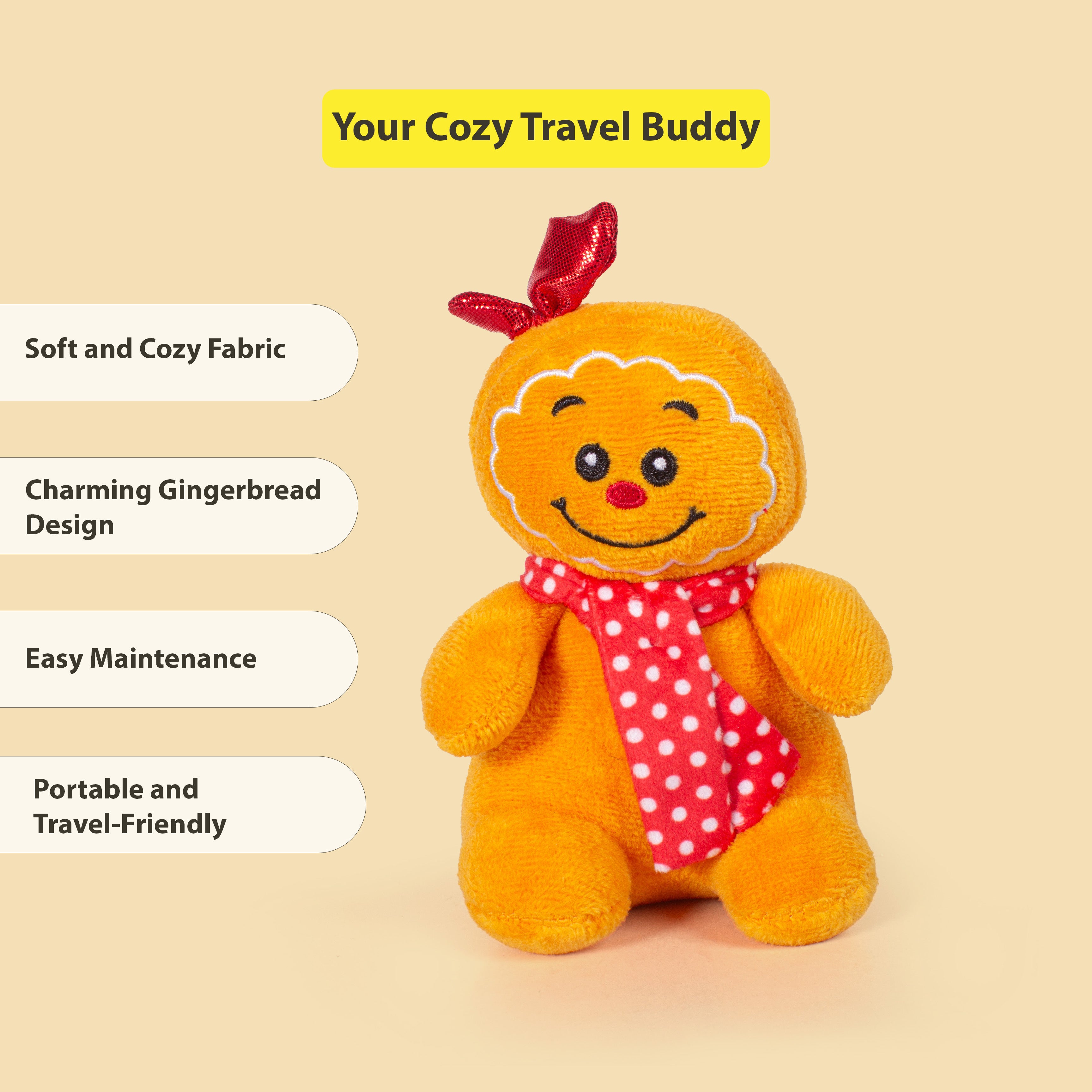 Christmas Soft Toys Gingerbread Man 8 X 8 X 14cm 1pc