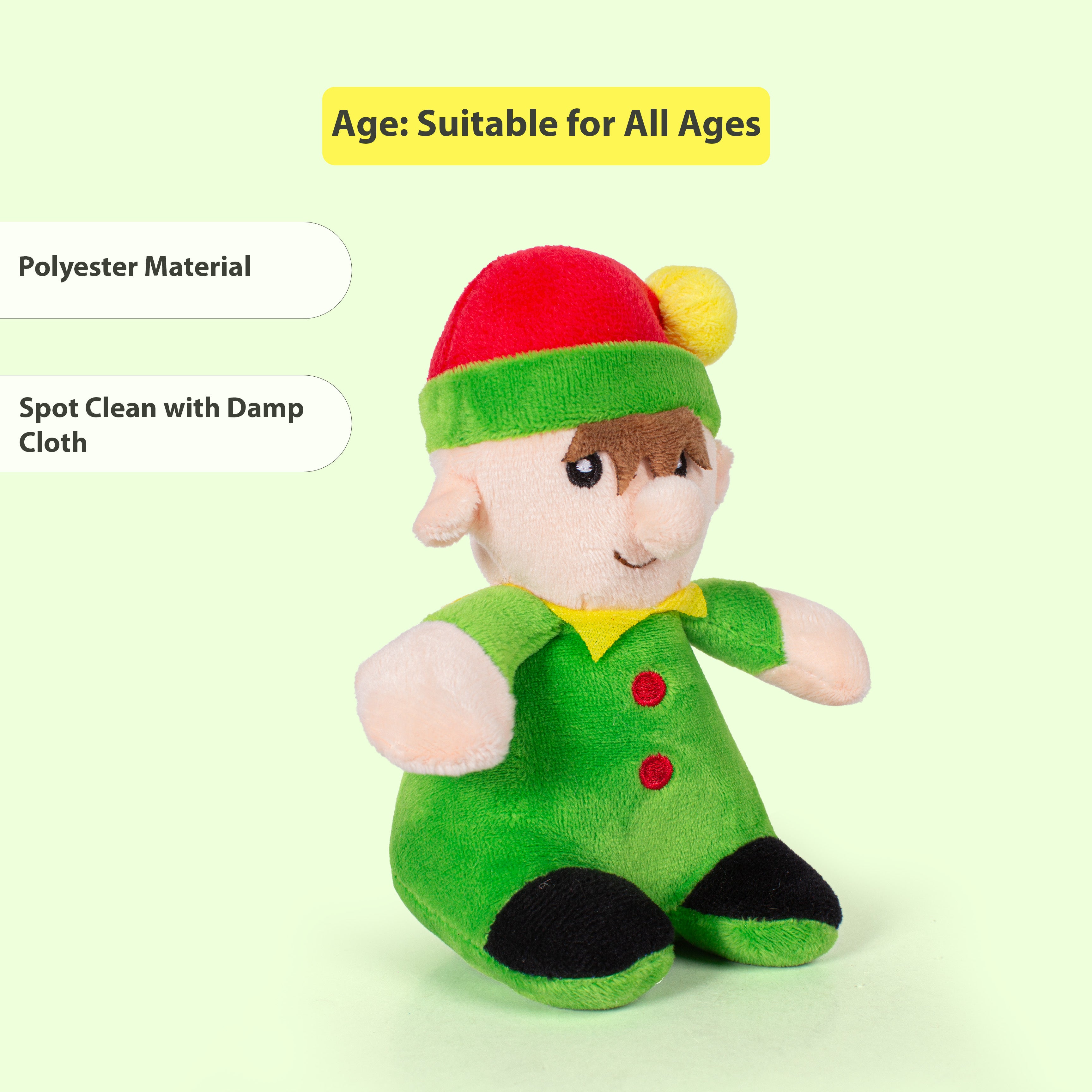 Christmas Soft Toys Elf 8 X 8 X 14cm 1pc