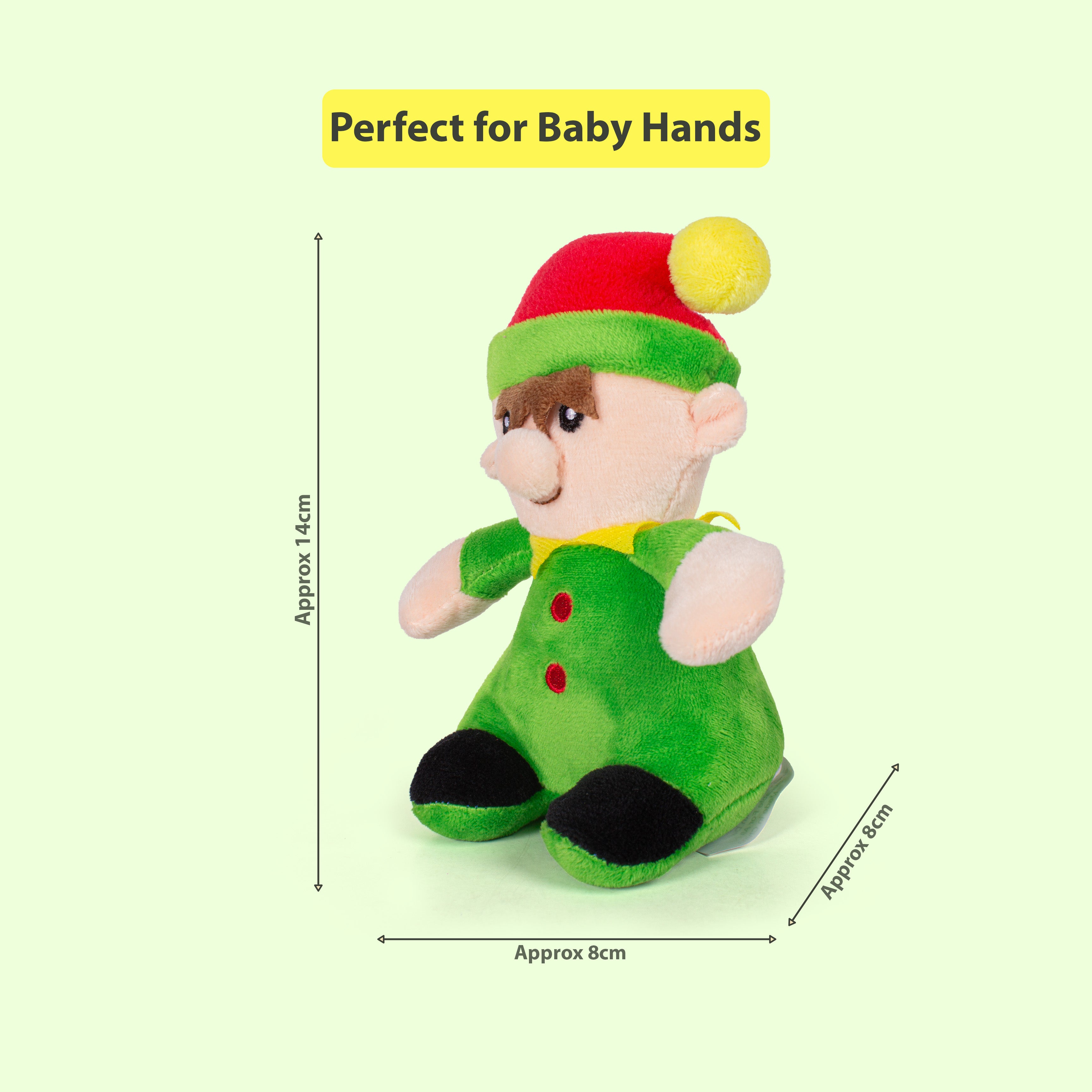 Christmas Soft Toys Elf 8 X 8 X 14cm 1pc