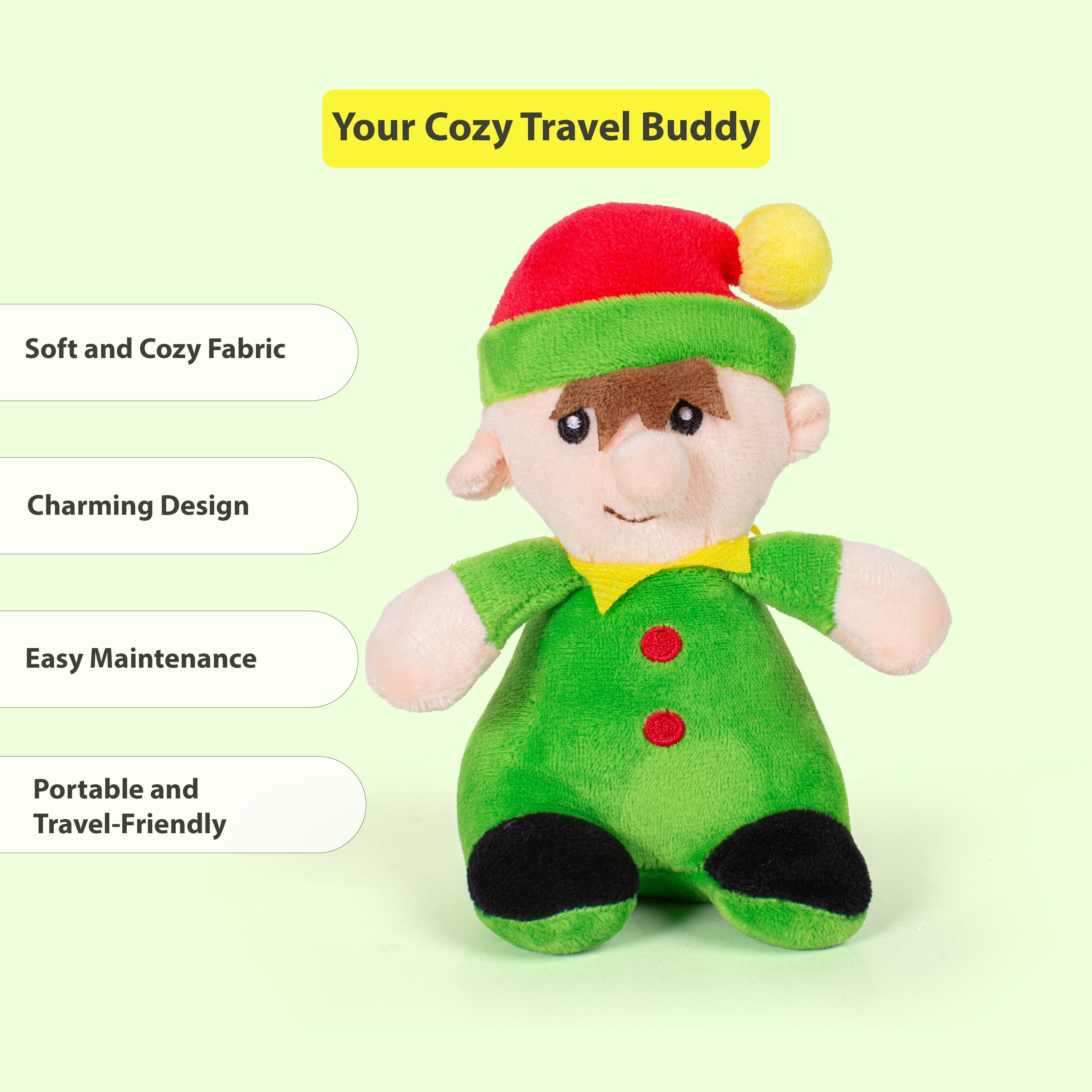 Christmas Soft Toys Elf 8 X 8 X 14cm 1pc