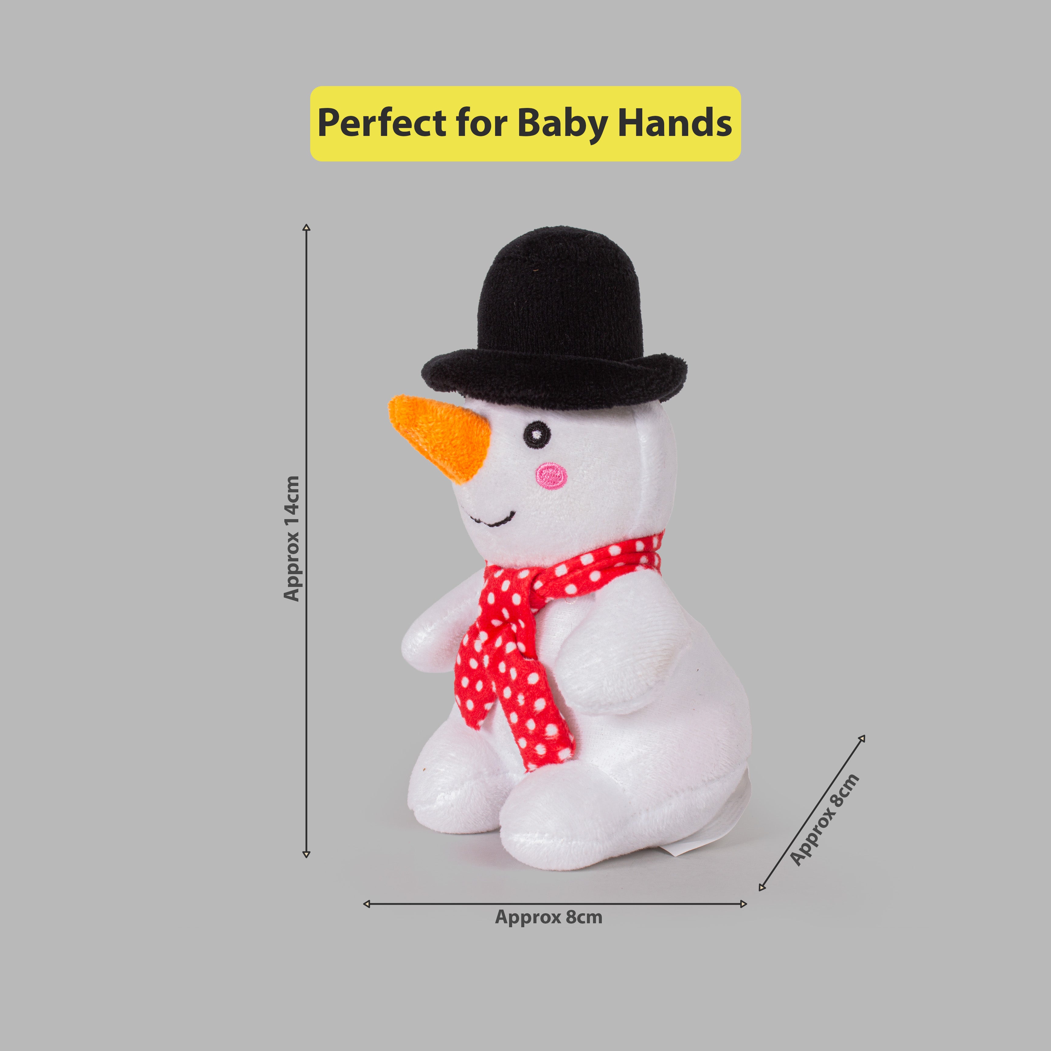 Christmas Soft Toys Snowman 8 X 8 X 14cm 1pc