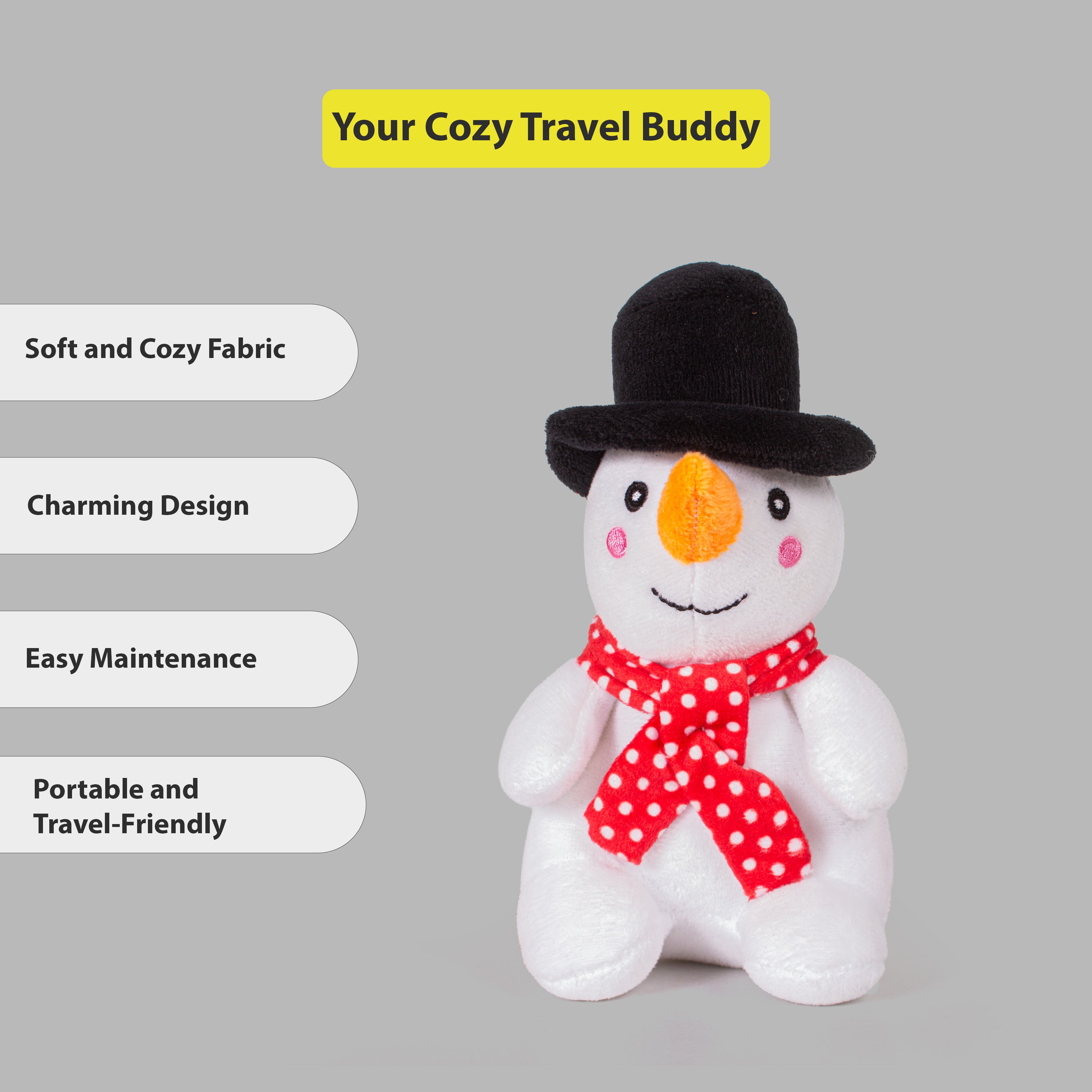 Christmas Soft Toys Snowman 8 X 8 X 14cm 1pc