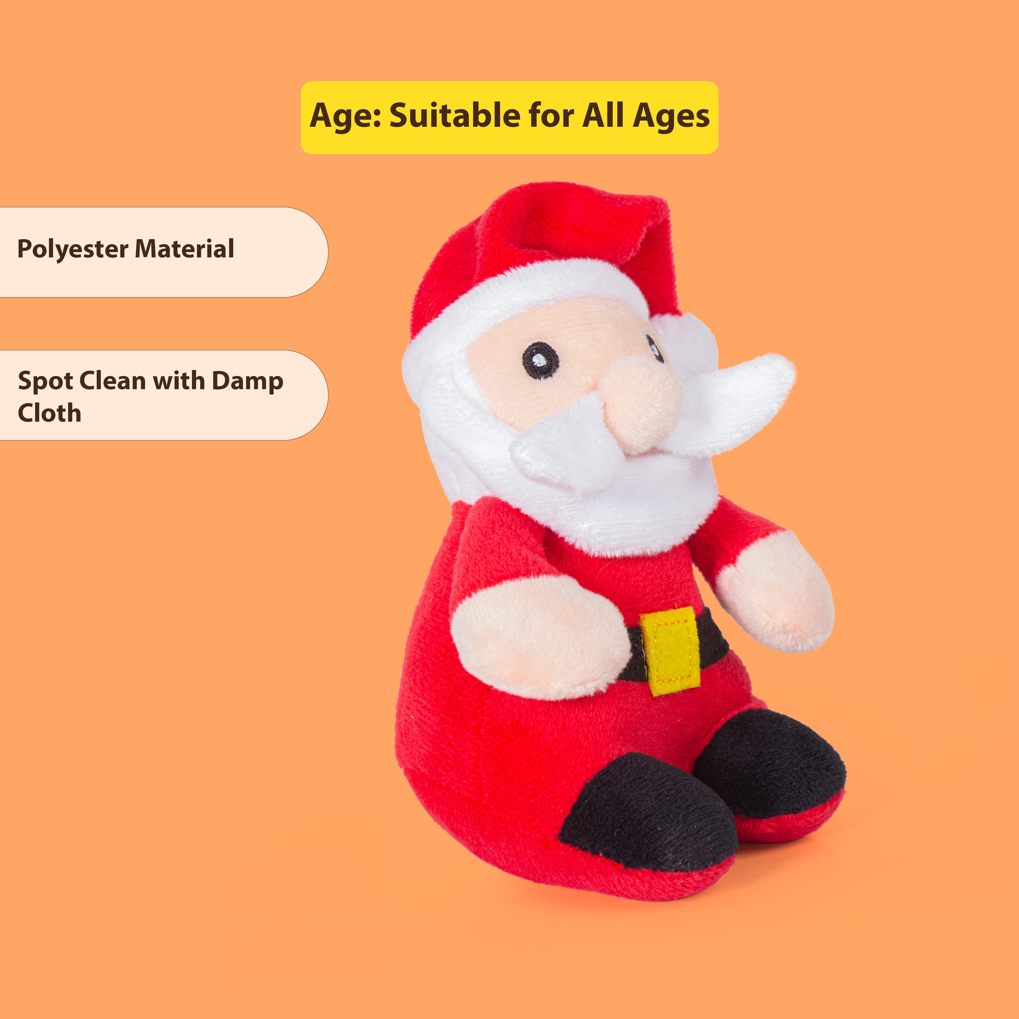 Christmas Soft Toys Santa Claus 8 X 8 X 14cm 1pc