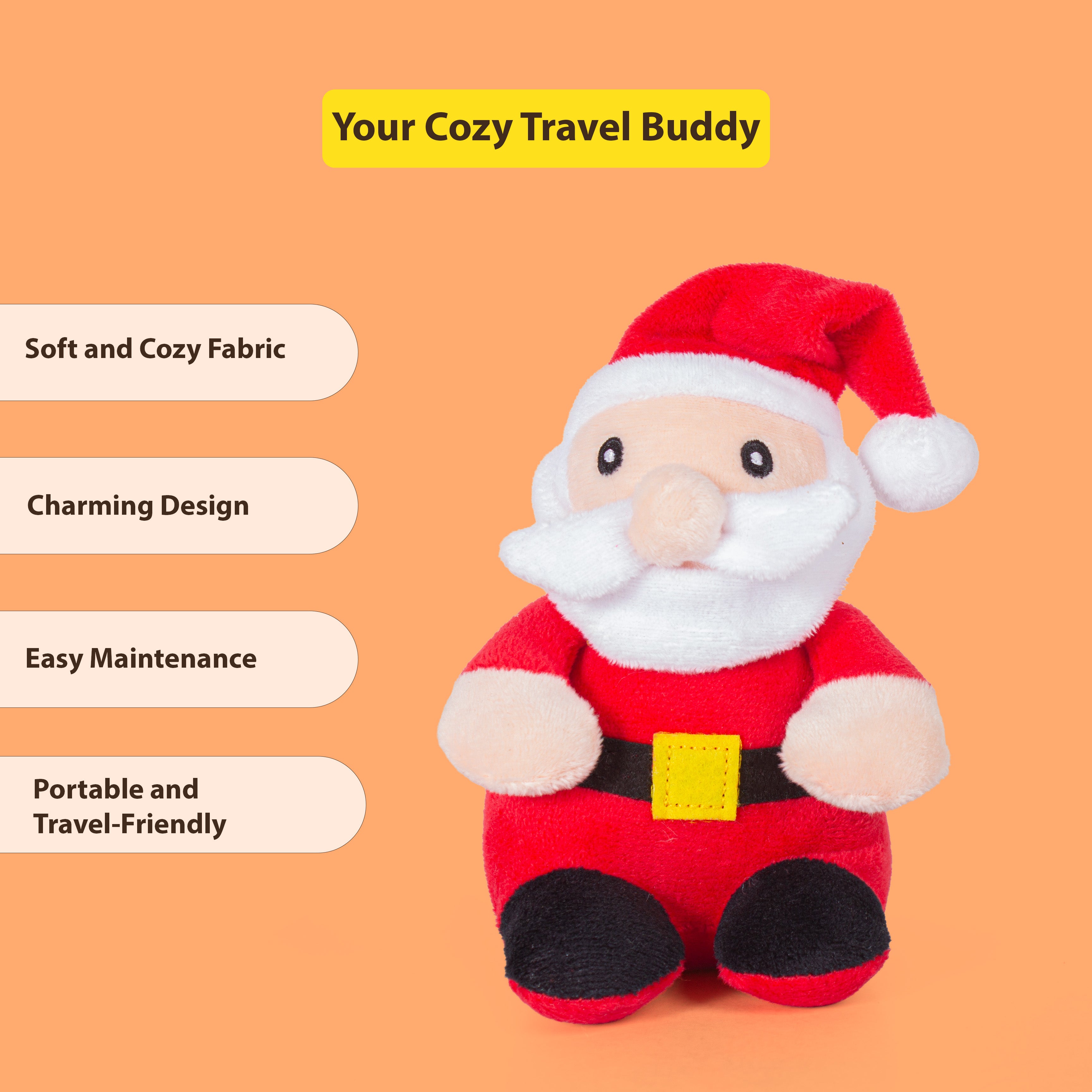 Christmas Soft Toys Santa Claus 8 X 8 X 14cm 1pc