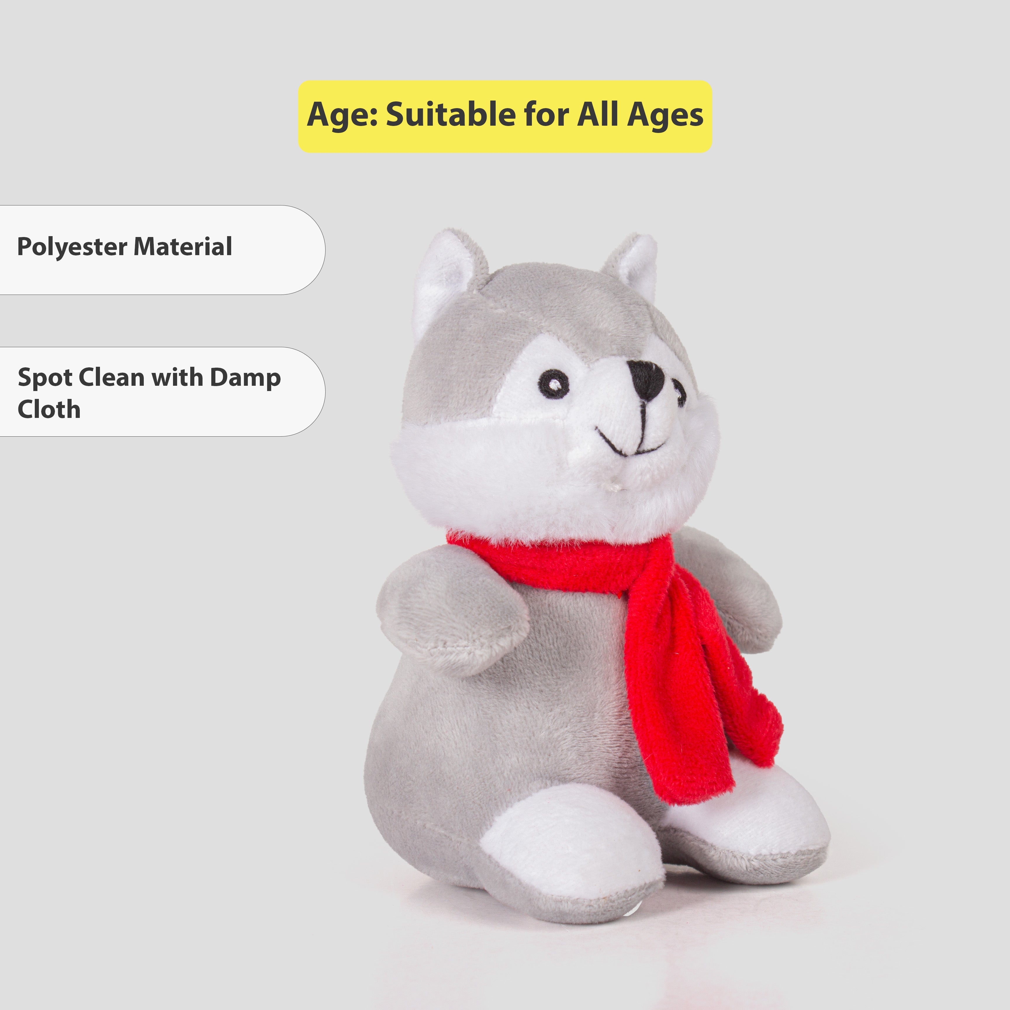 Christmas Soft Toys Husky 8 X 8 X 14cm 1pc