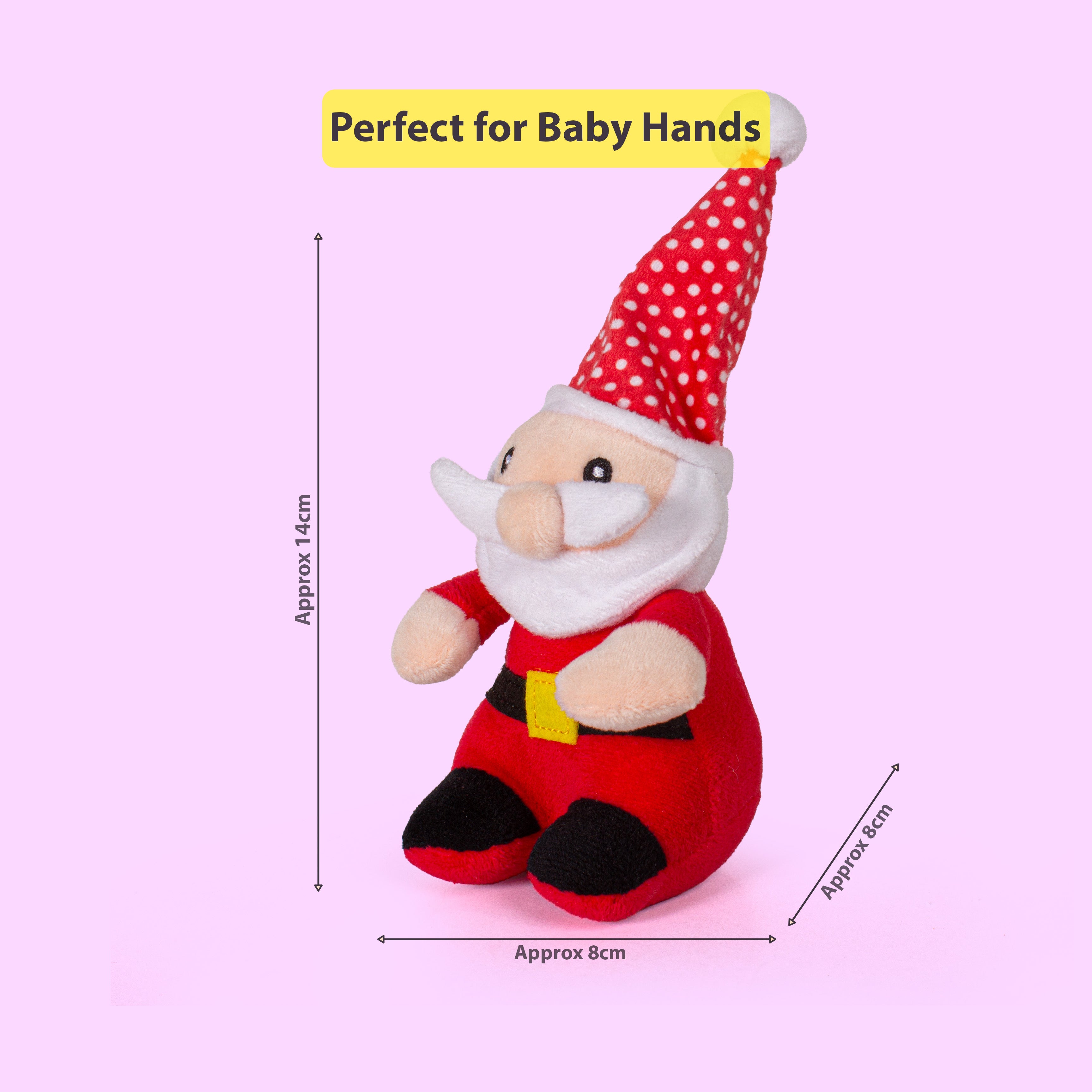 Christmas Soft Toys Santa 8 X 8 X 14cm 1pc