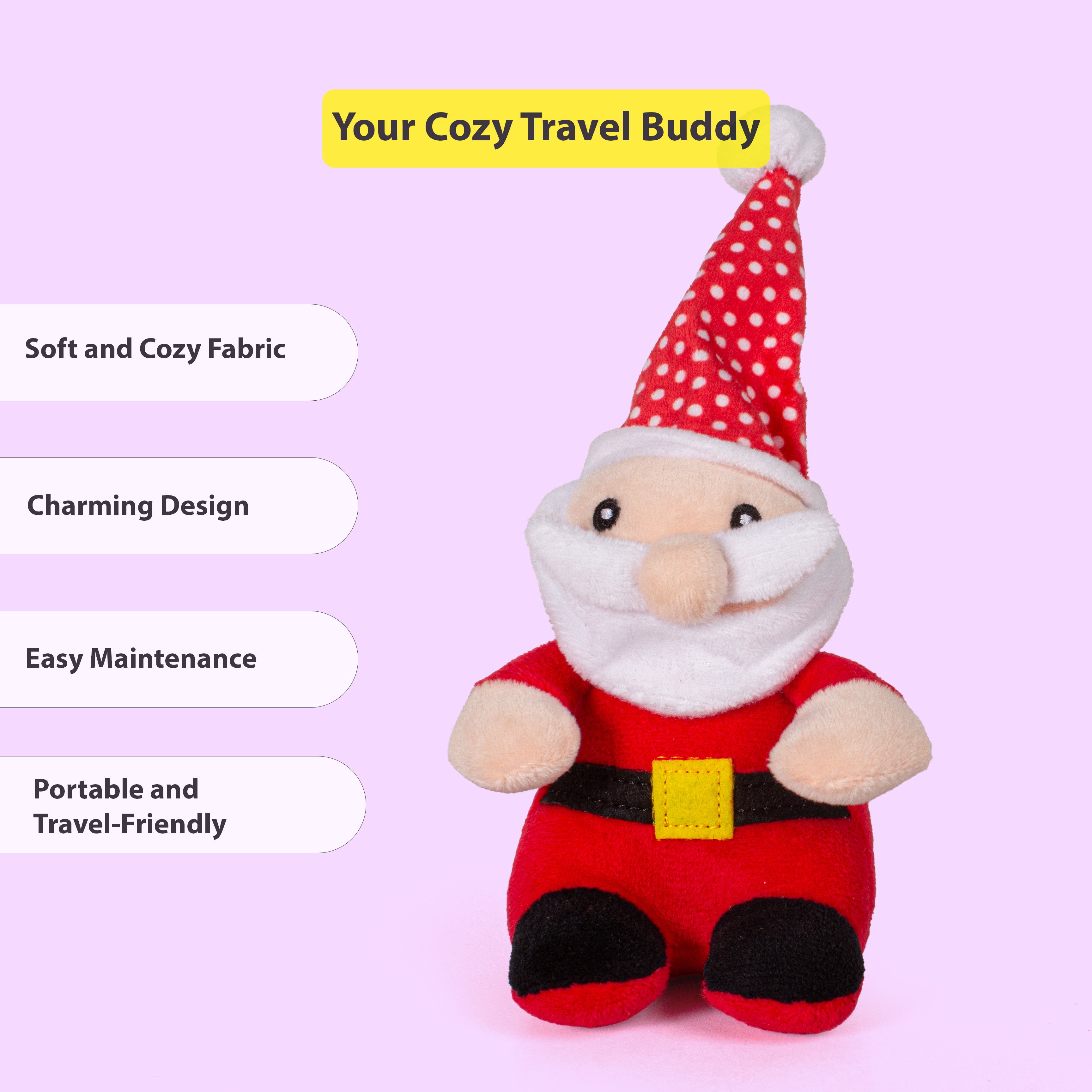 Christmas Soft Toys Santa 8 X 8 X 14cm 1pc