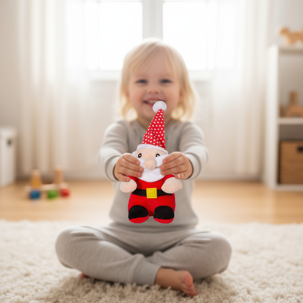 Christmas Soft Toys Santa 8 X 8 X 14cm 1pc