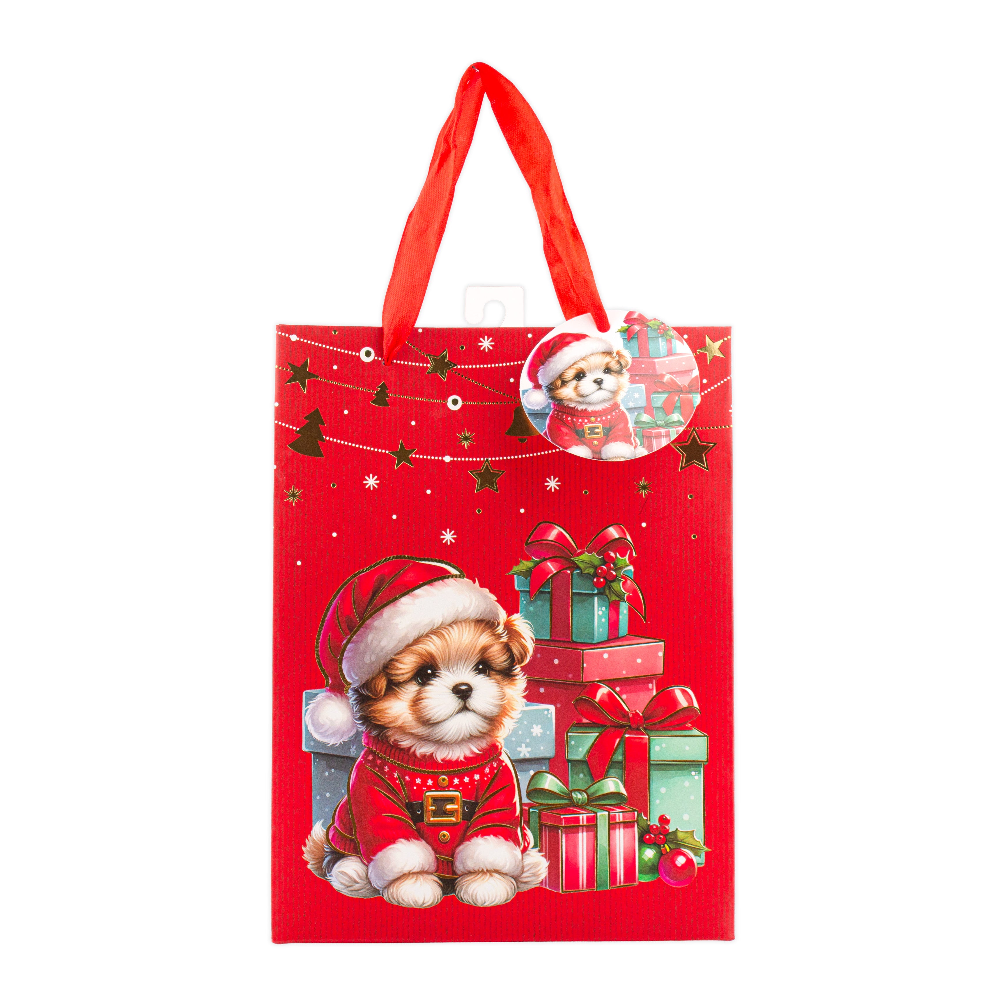Festive Gift Bag With Foil Detailing Pawsome Gifts 18 X 8 X 24cm 1pc