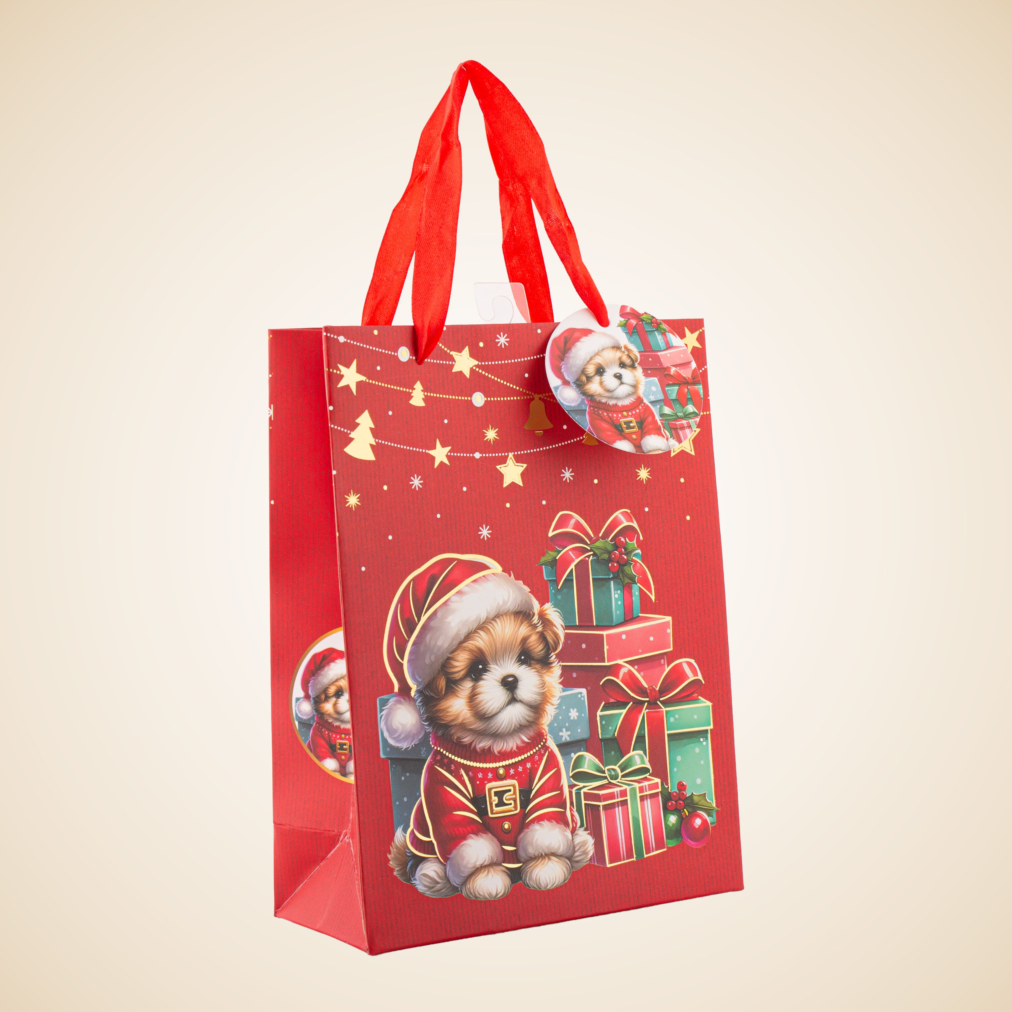 Festive Gift Bag With Foil Detailing Pawsome Gifts 18 X 8 X 24cm 1pc