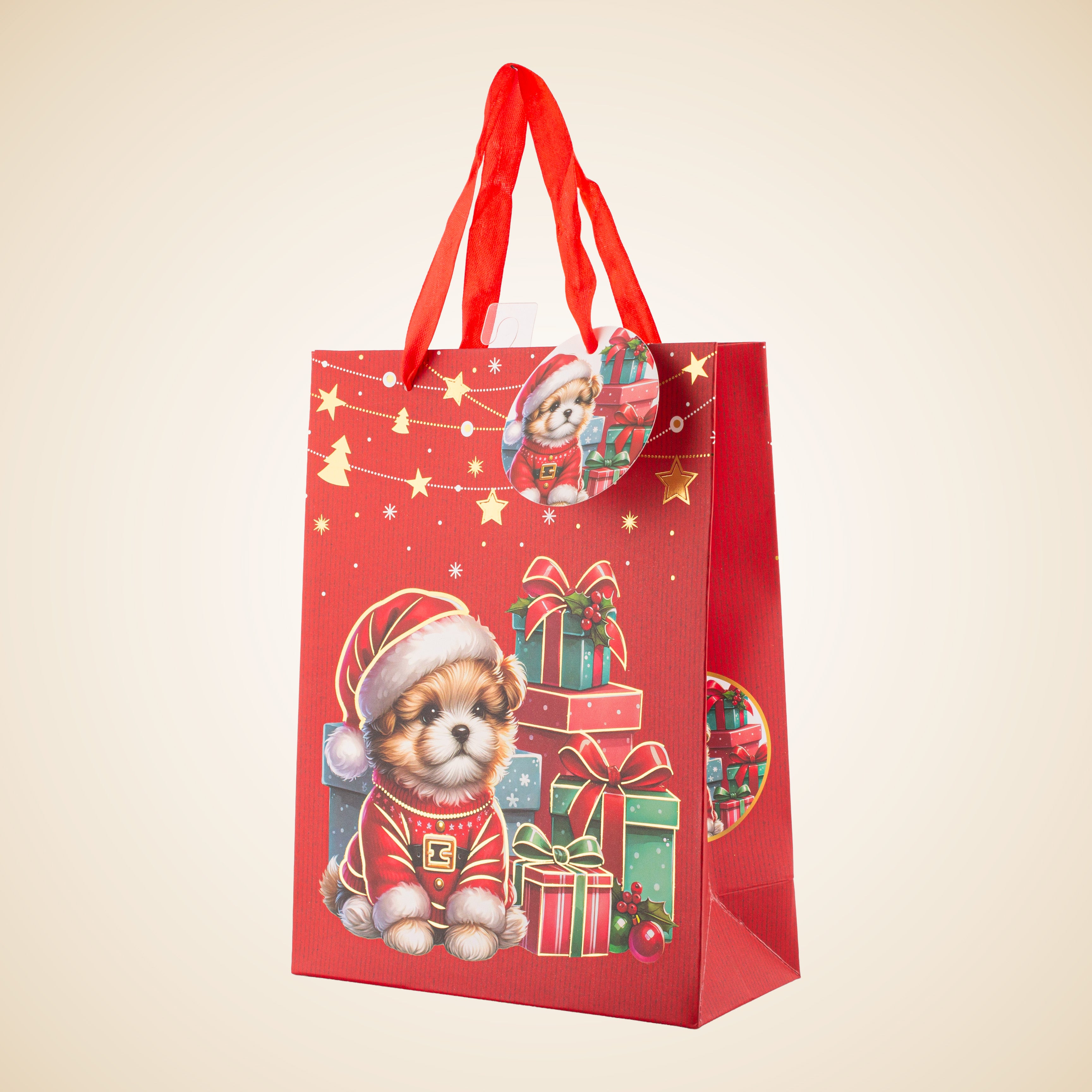 Festive Gift Bag With Foil Detailing Pawsome Gifts 18 X 8 X 24cm 1pc