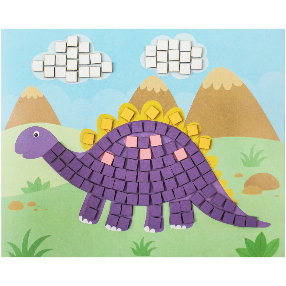 Mosaic Art Decor Peel And Stick Dinosaur 17 X 21Cm 1Pack