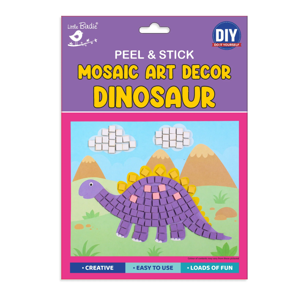 Mosaic Art Decor Peel And Stick Dinosaur 17 X 21Cm 1Pack