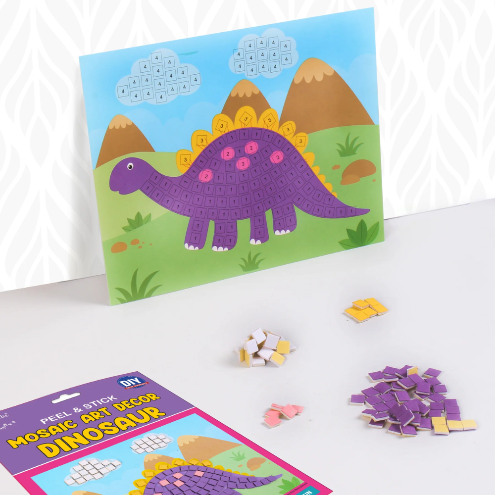 Mosaic Art Decor Peel And Stick Dinosaur 17 X 21Cm 1Pack