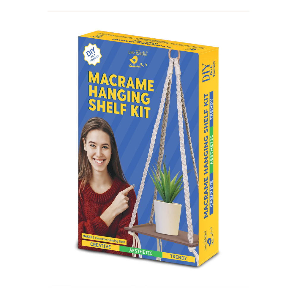 DIY Macrame Hanging Shelf Kit 1Box
