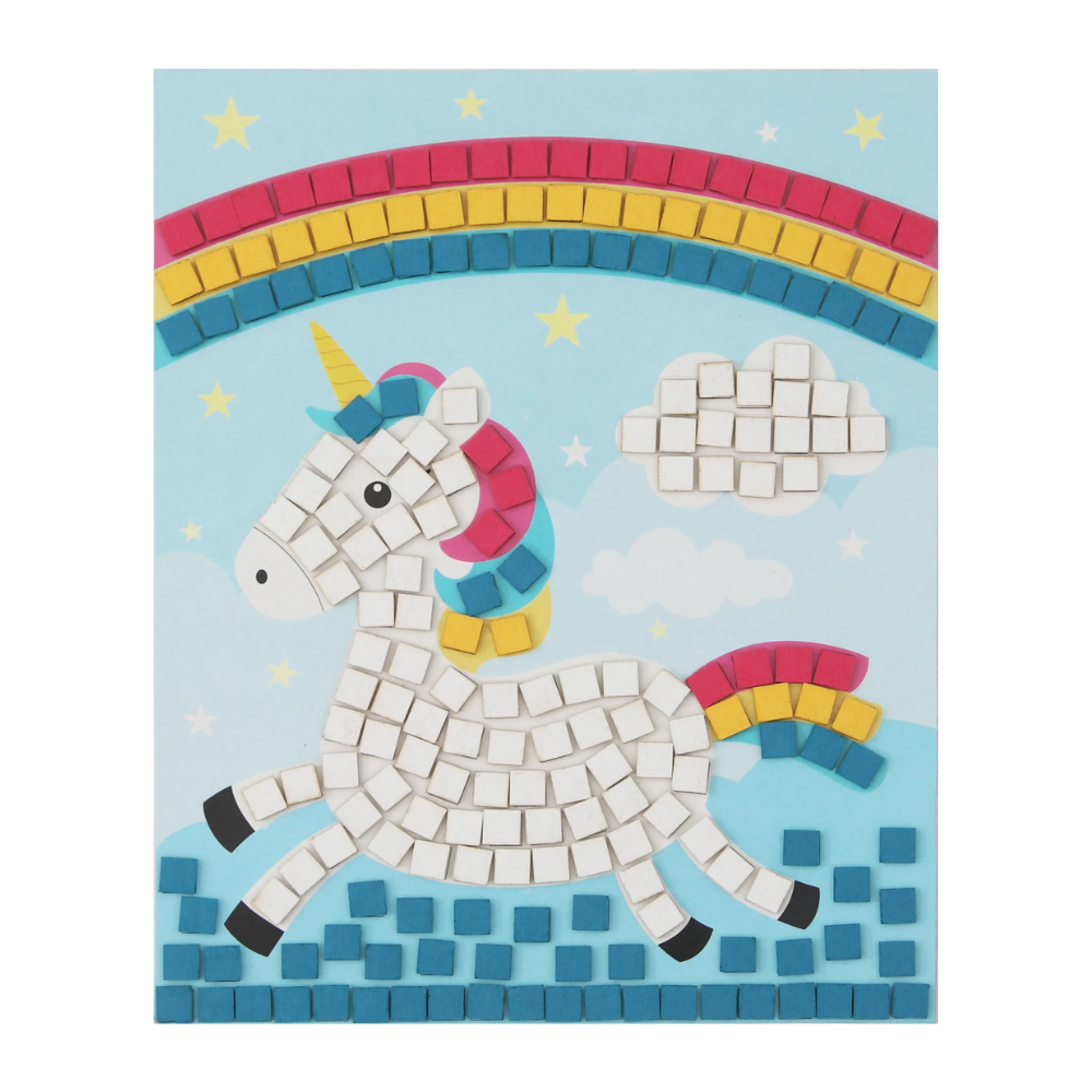 Mosaic Art Decor Peel And Stick Unicorn 21 X 17Cm 1Pack