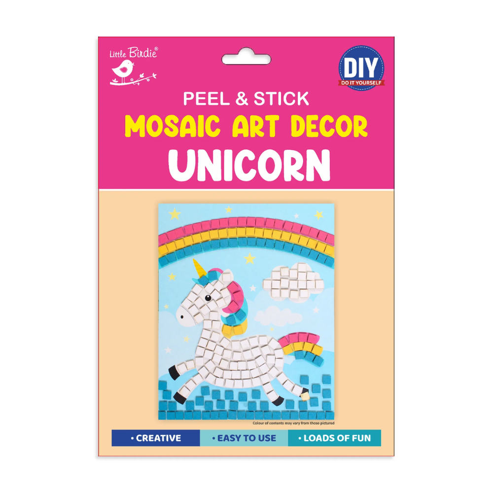 Mosaic Art Decor Peel And Stick Unicorn 21 X 17Cm 1Pack