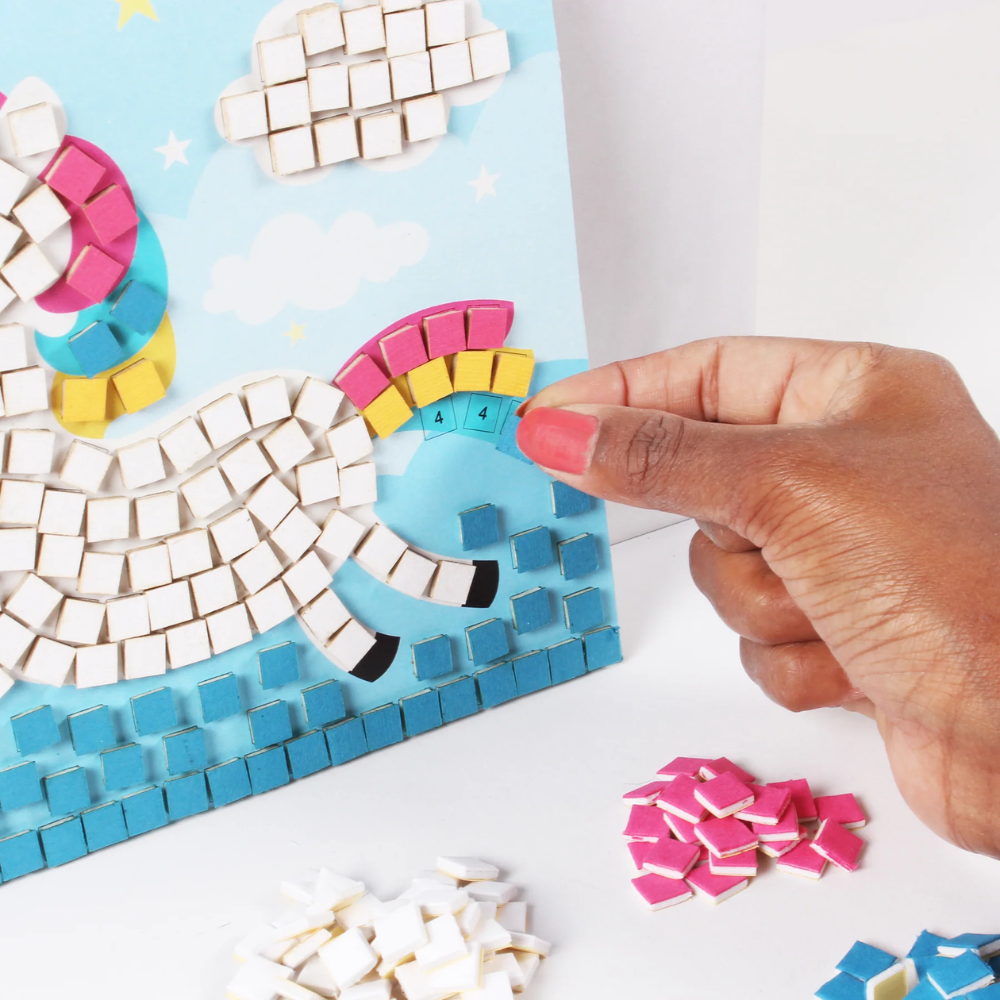 Mosaic Art Decor Peel And Stick Unicorn 21 X 17Cm 1Pack