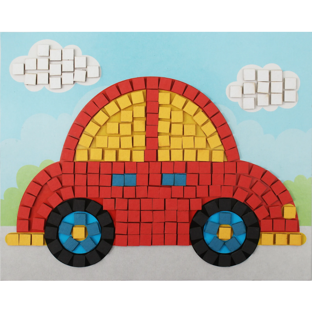 Mosaic Art Decor Peel And Stick Car 17 X 21Cm 1Pack