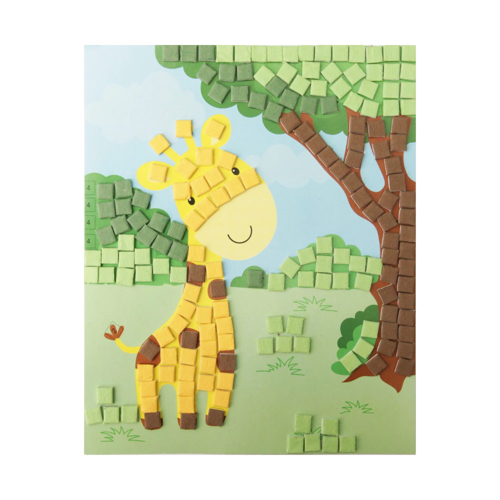 Mosaic Art Decor Peel And Stick Giraffe 21 X 17Cm 1Pack