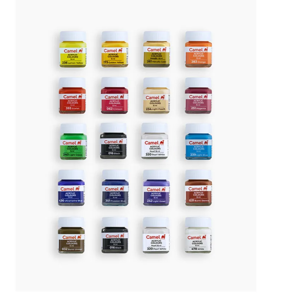 Fabrica Acrylis Colours 20 Shades 15ML CAMEL